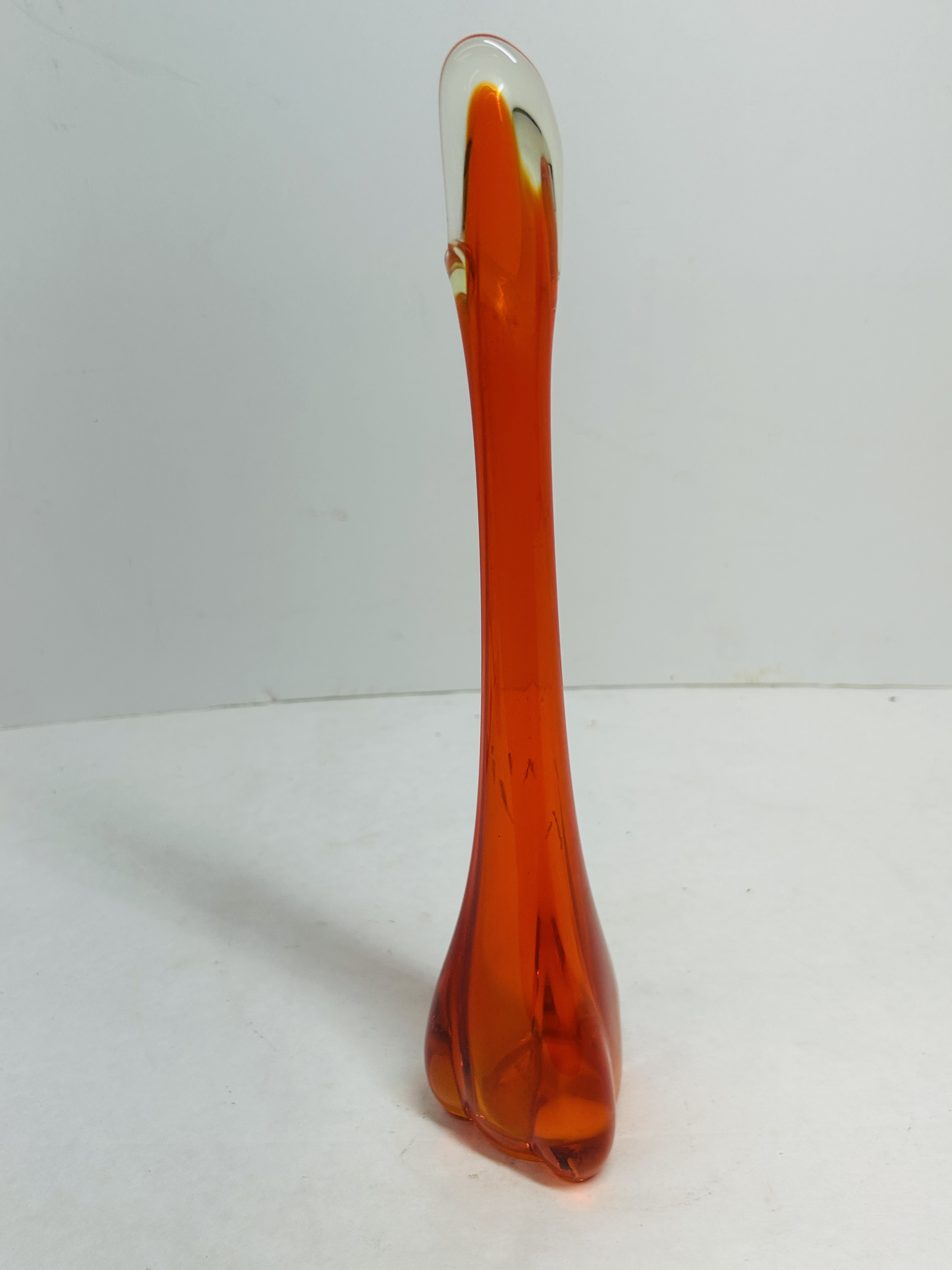 VIKING STYLE PERSIMMON SWUNG GLASS VASE