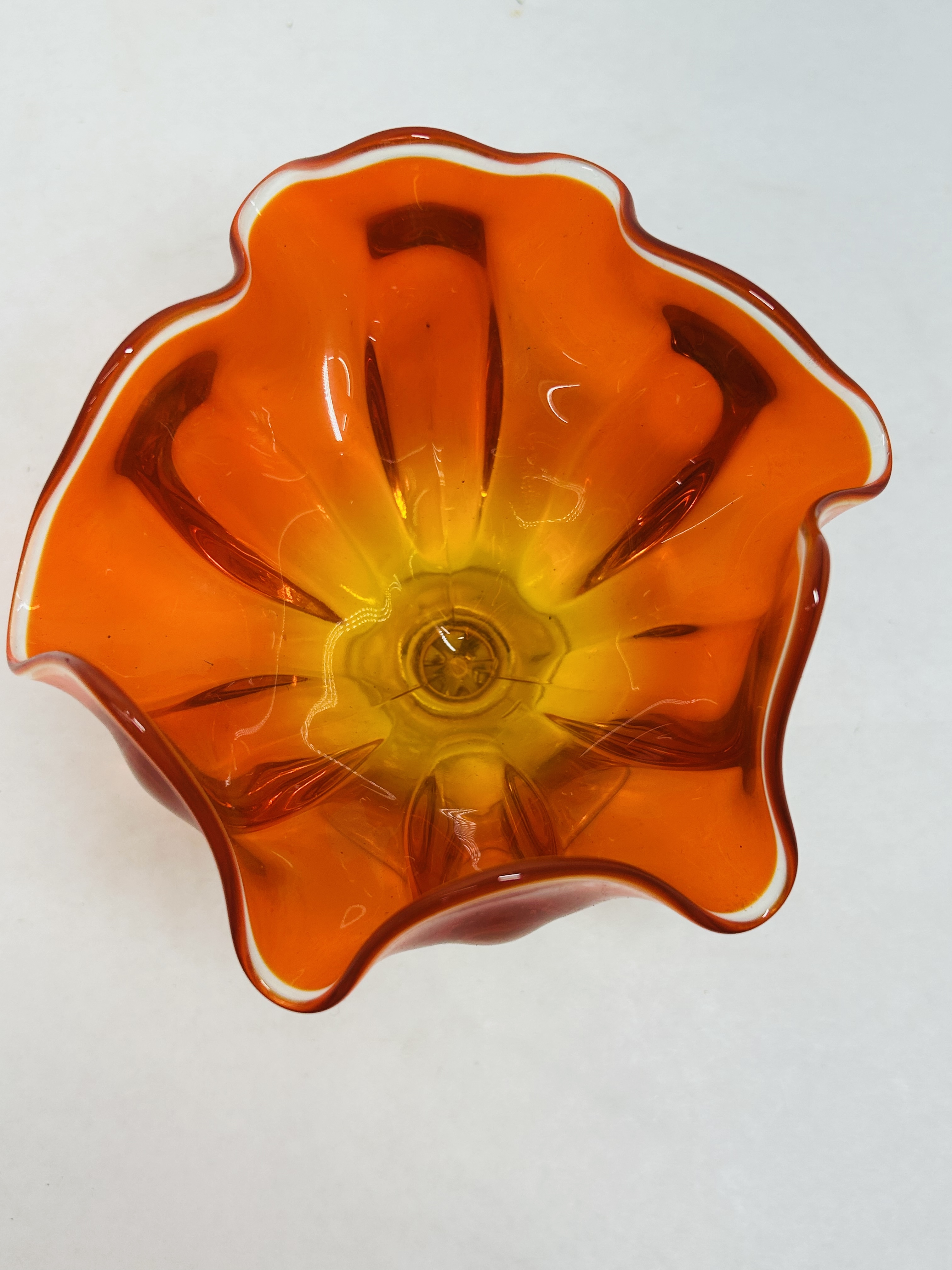 VIKING AMBERINA GLASS BOWL, C. 1960