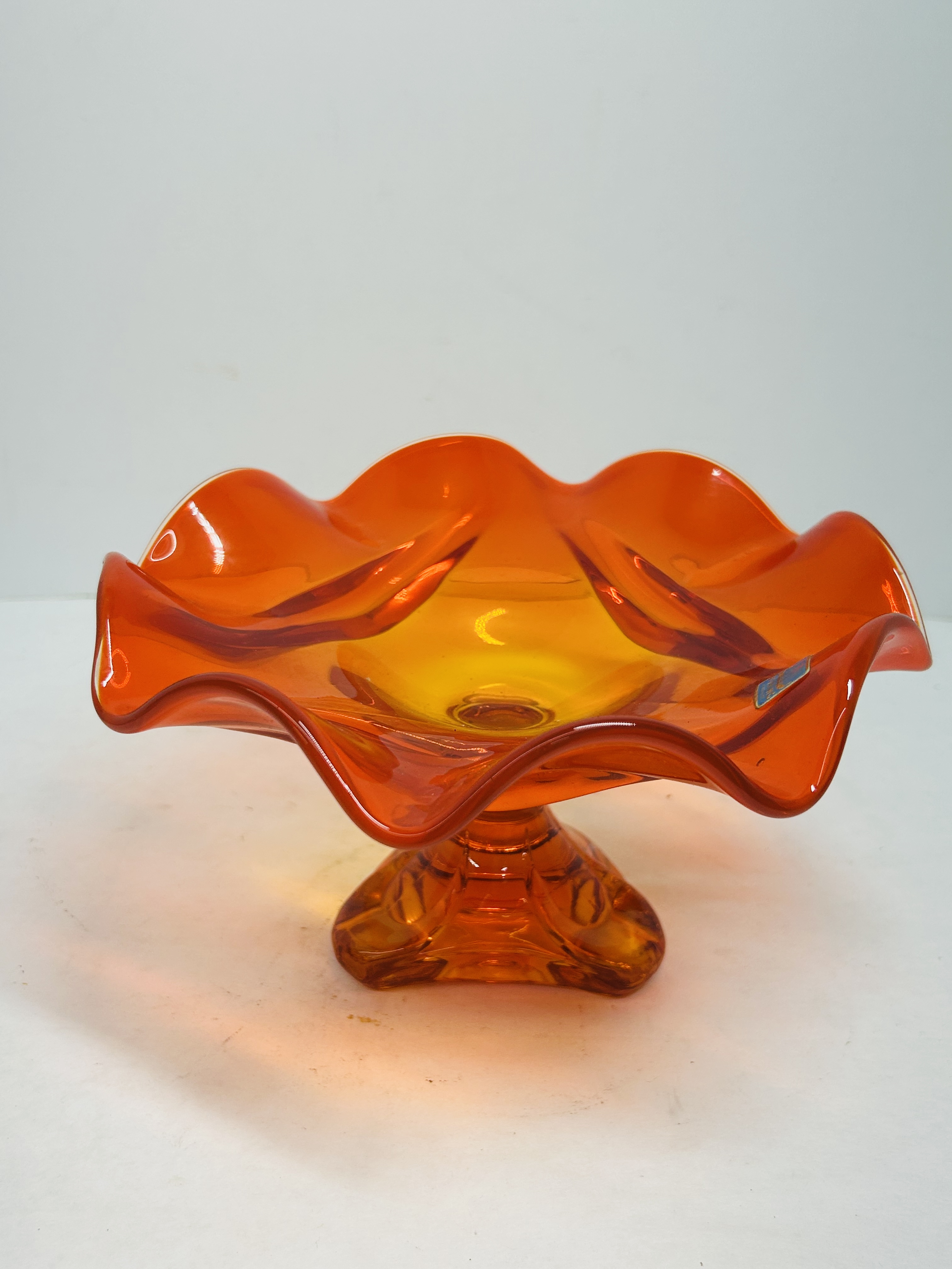 VIKING GLASS EPIC PERSIMMON COMPOTE, 1960S