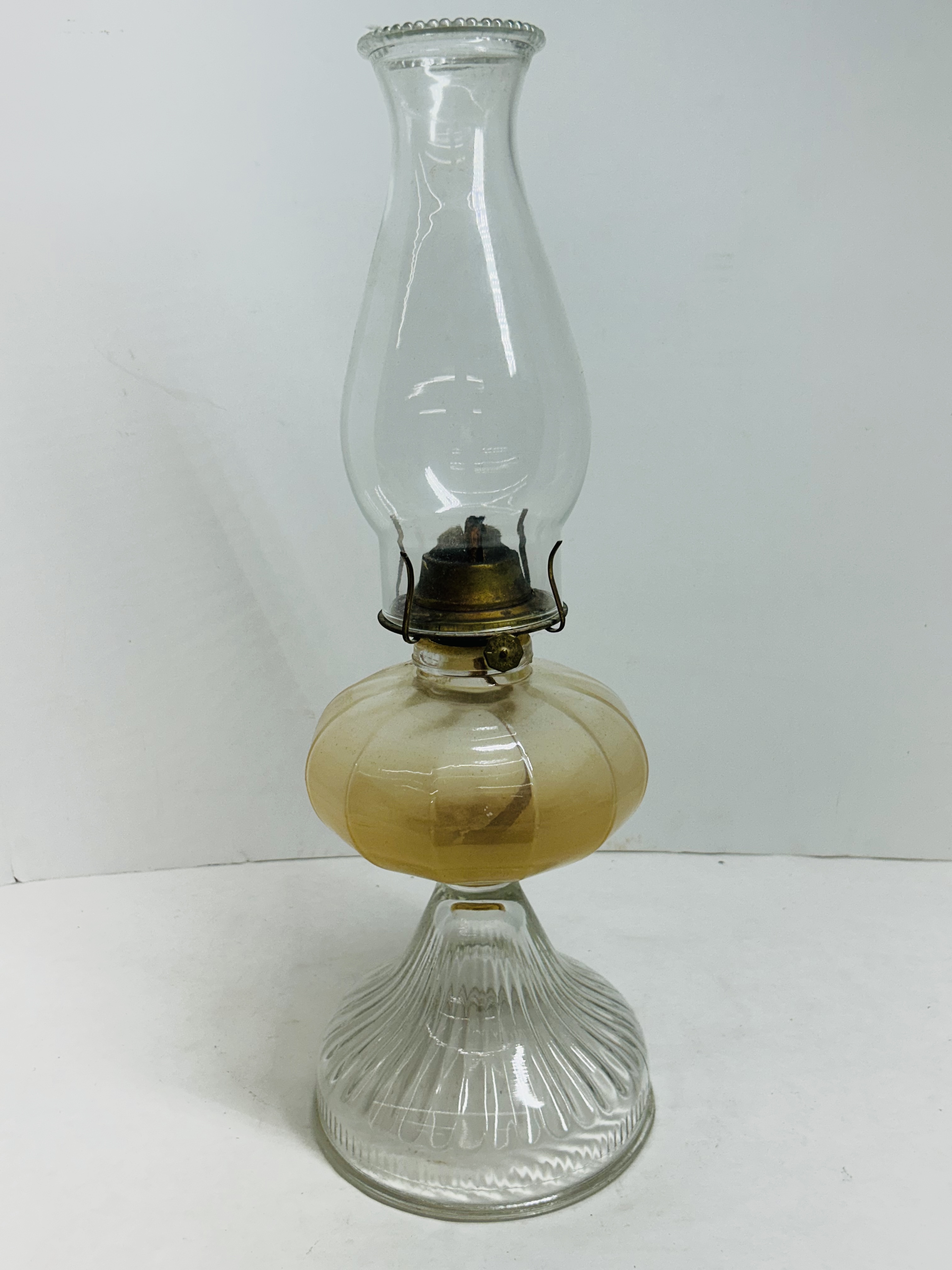 EAGLE GLASS KEROSENE LAMP, 20TH CENTURY
