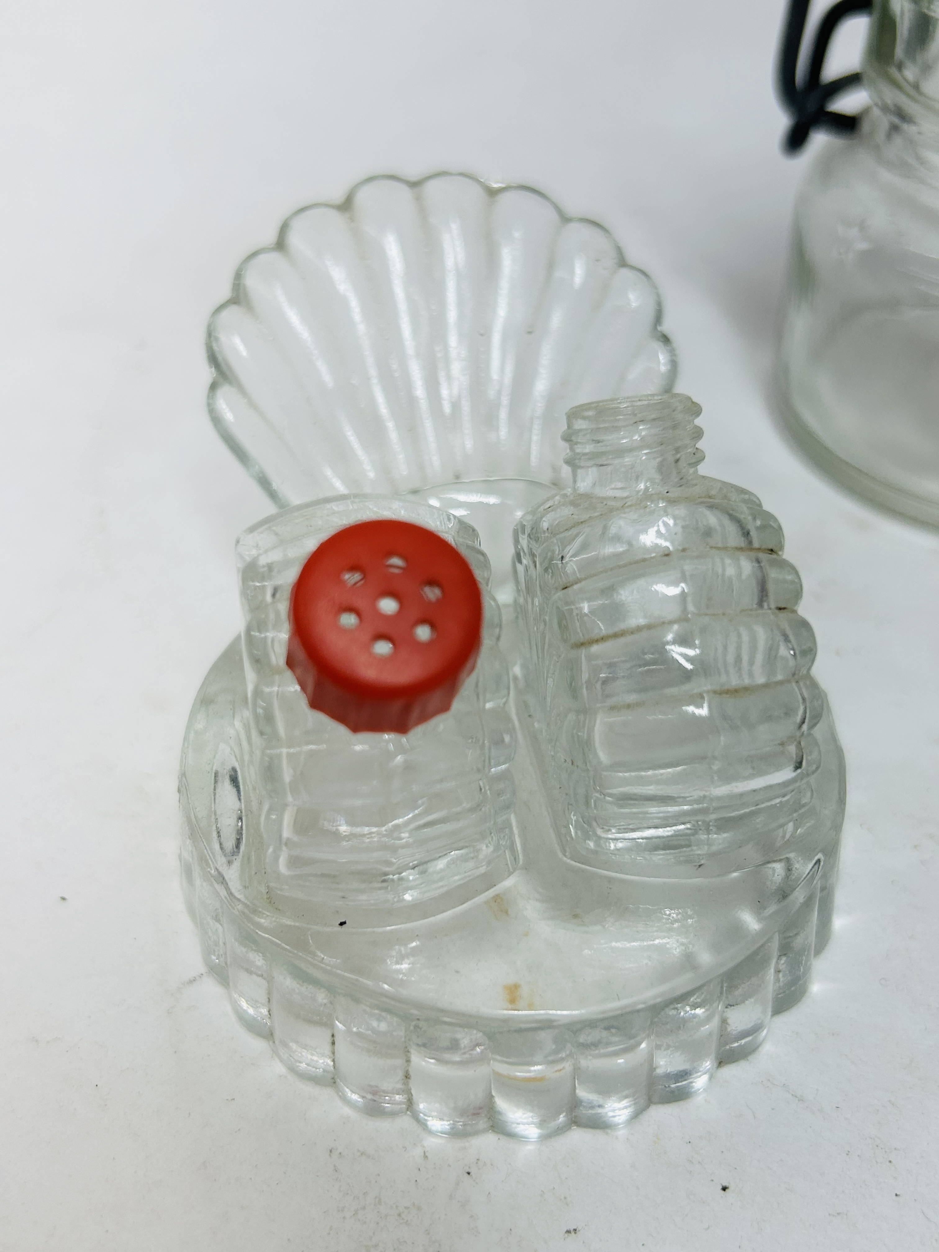 BALL AND ASSORTED GLASS SHAKERS