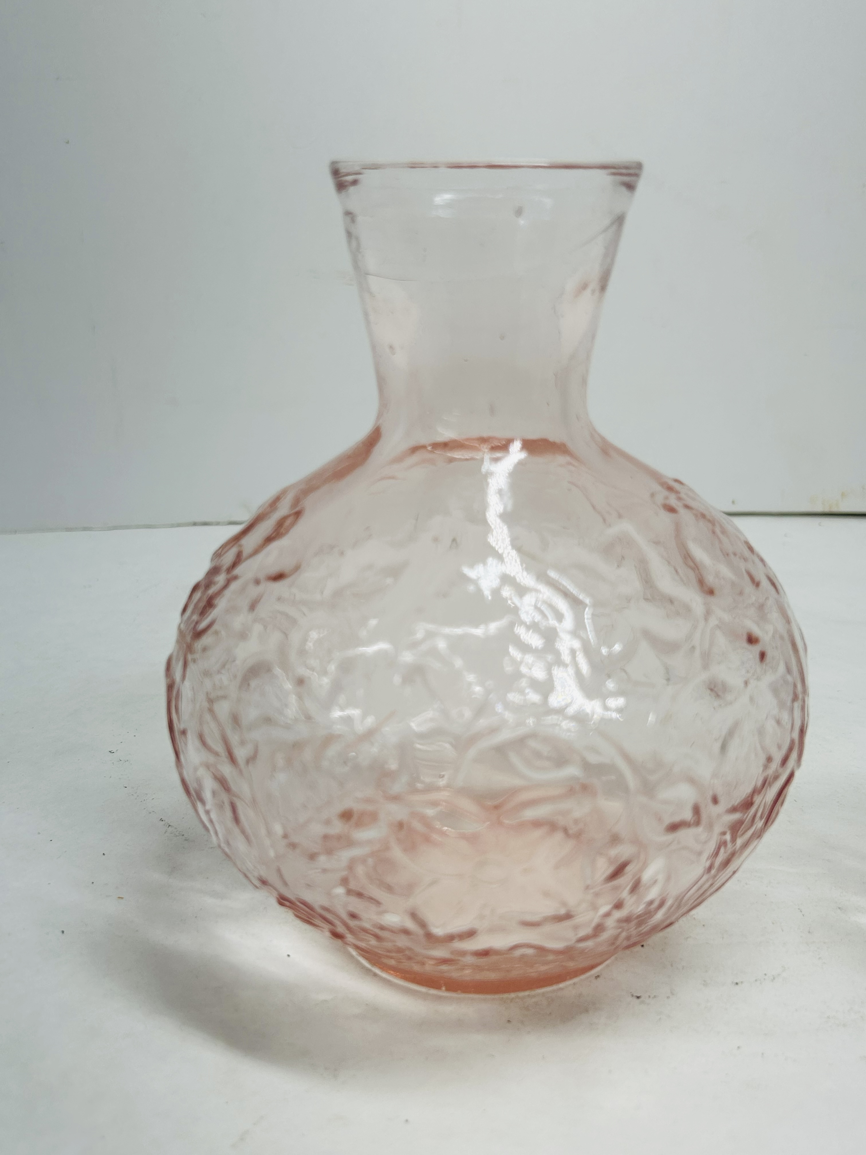 PINK DEPRESSION GLASS WATER SET, 1930S