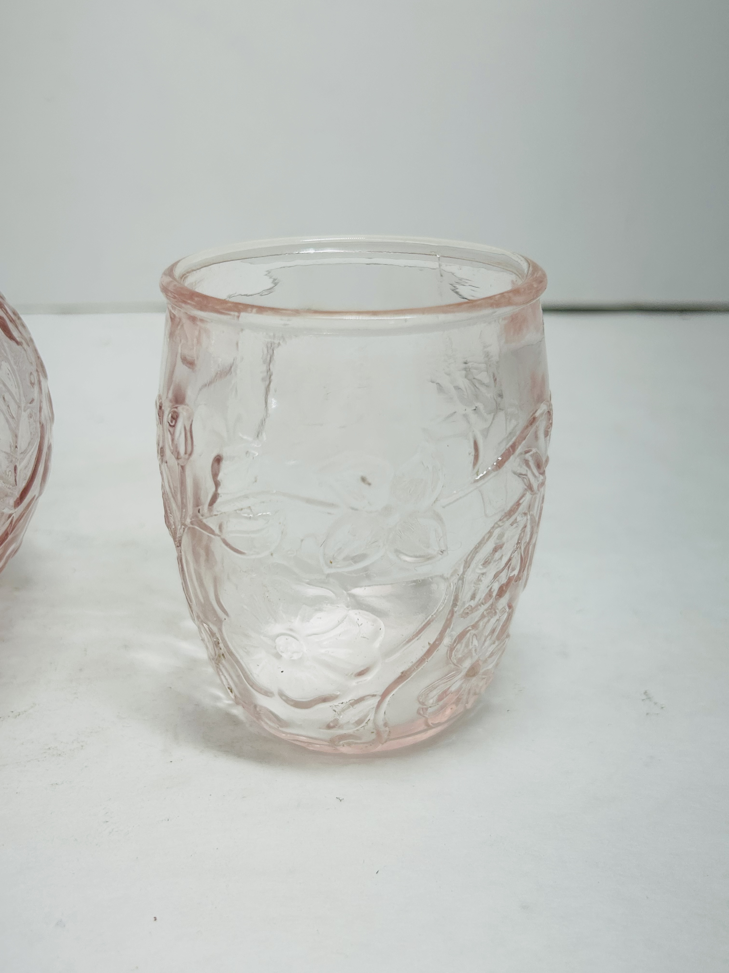 PINK DEPRESSION GLASS WATER SET, 1930S