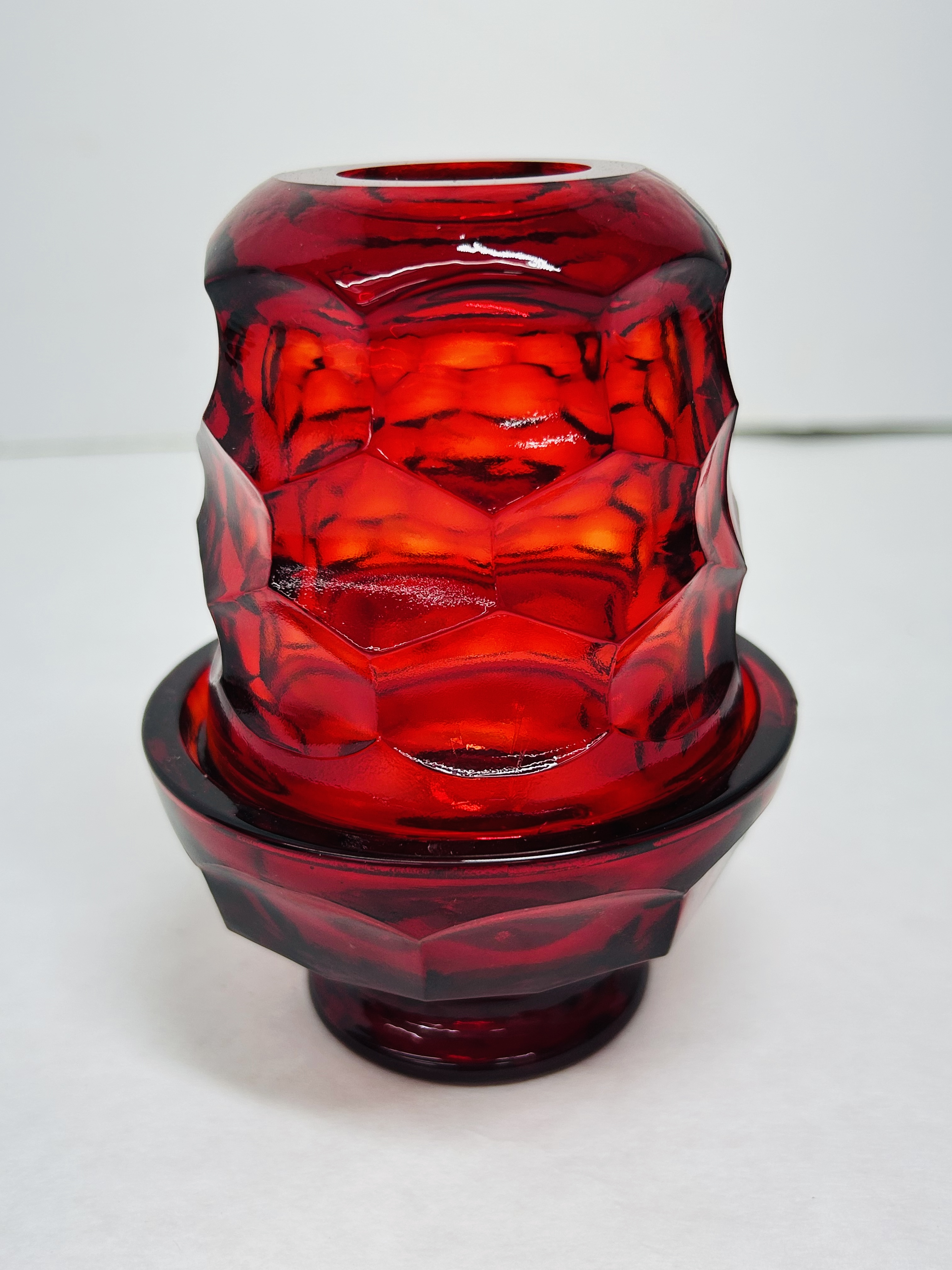 MOSSER RUBY GLASS GEORGIAN FAIRY LAMP