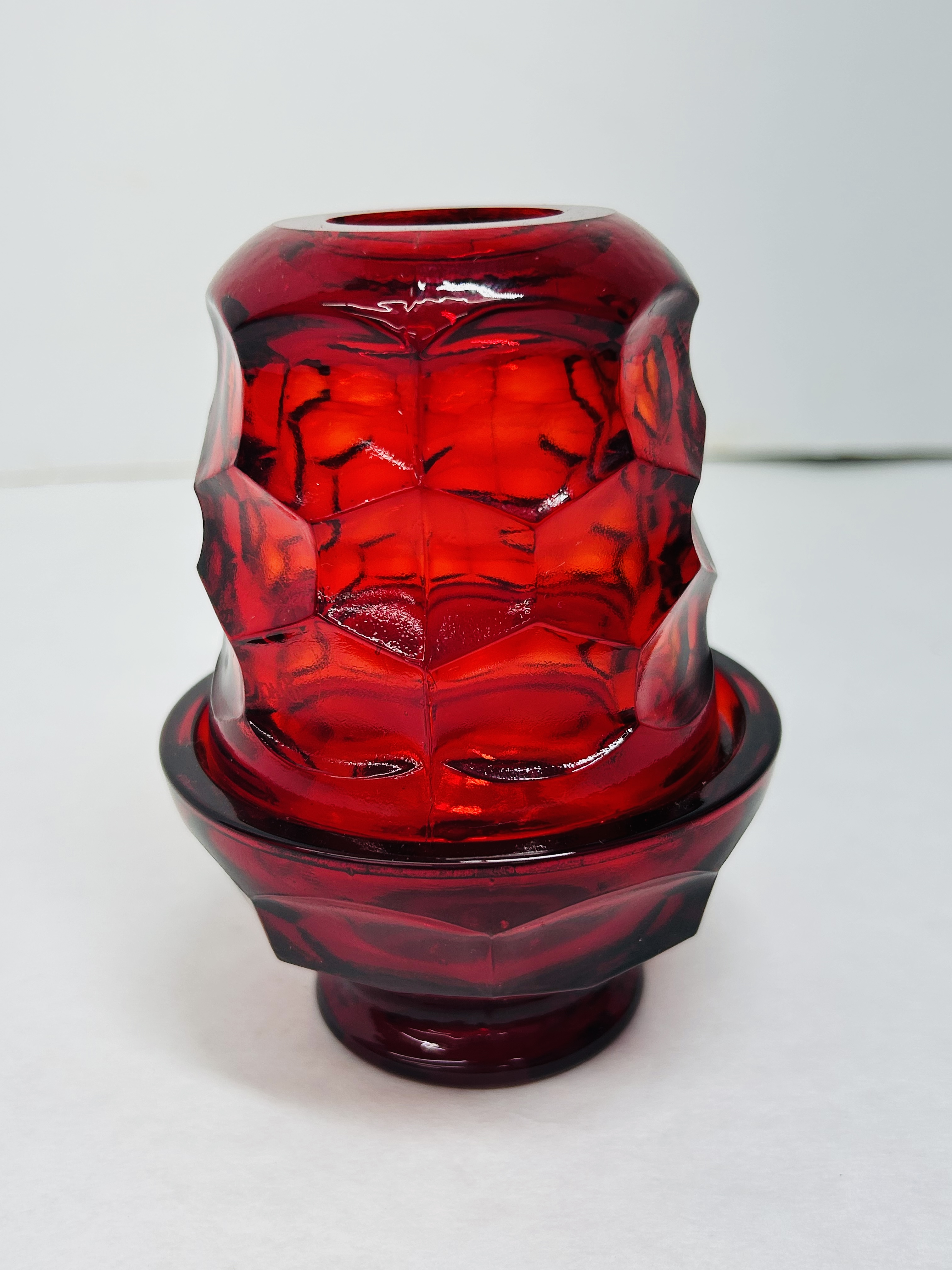MOSSER RUBY GLASS GEORGIAN FAIRY LAMP