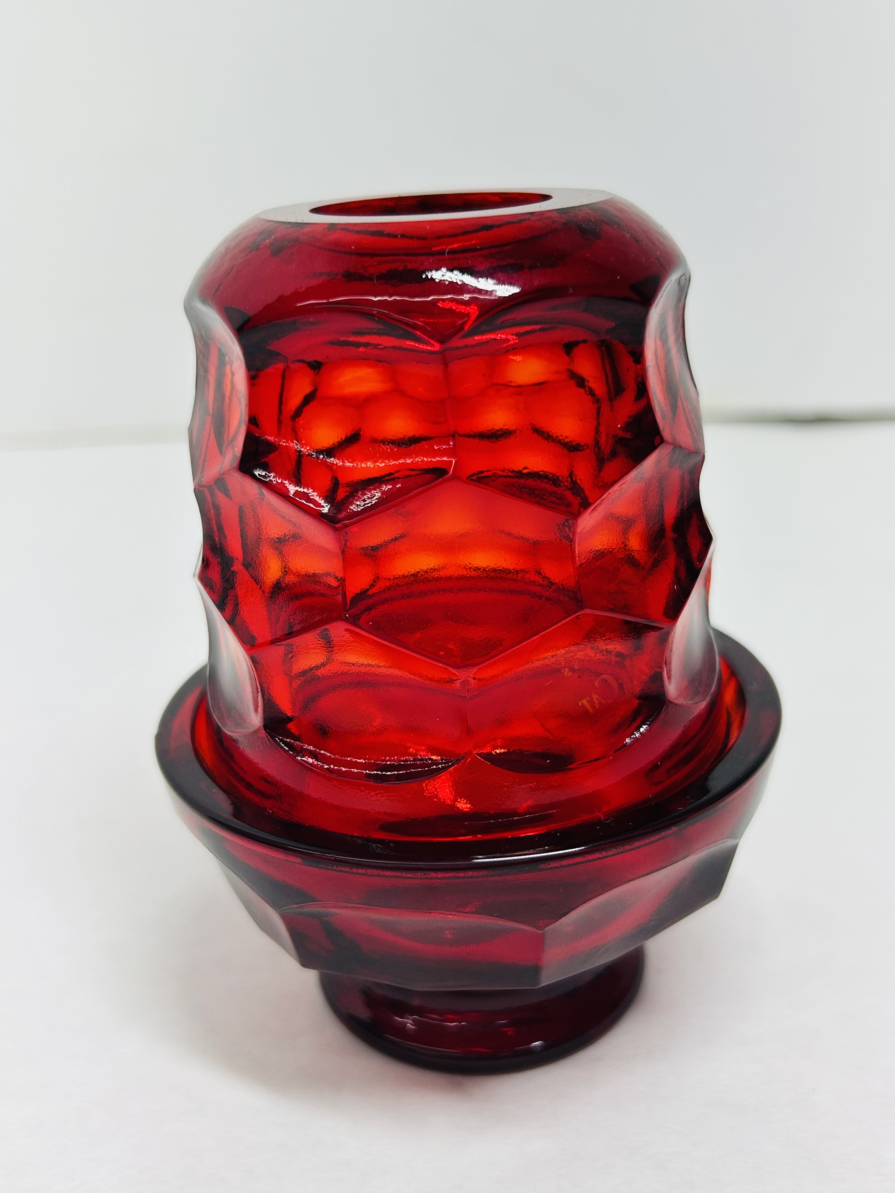 MOSSER RUBY GLASS GEORGIAN FAIRY LAMP