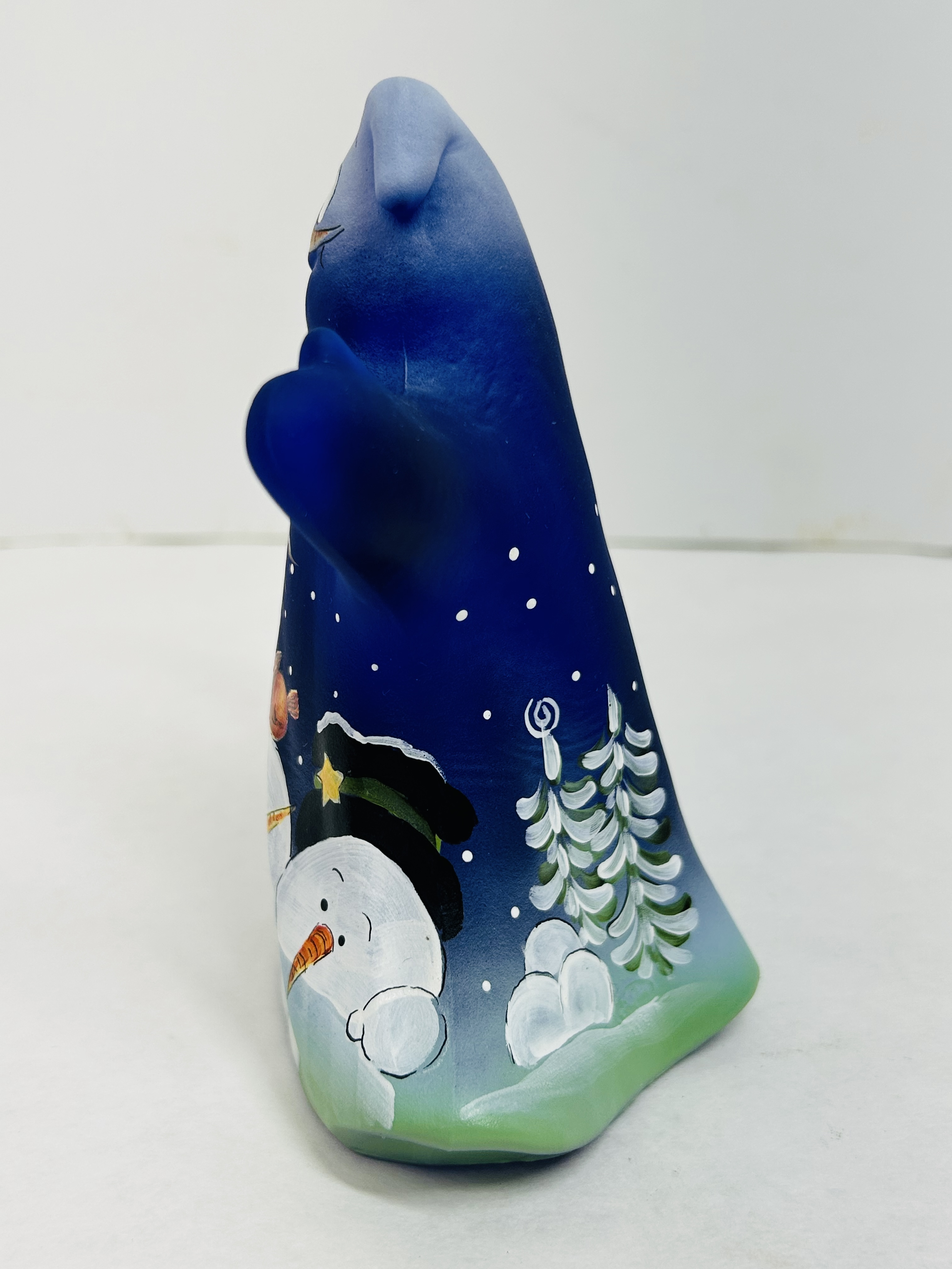 FENTON COBALT SATIN GLASS GHOST, 2024