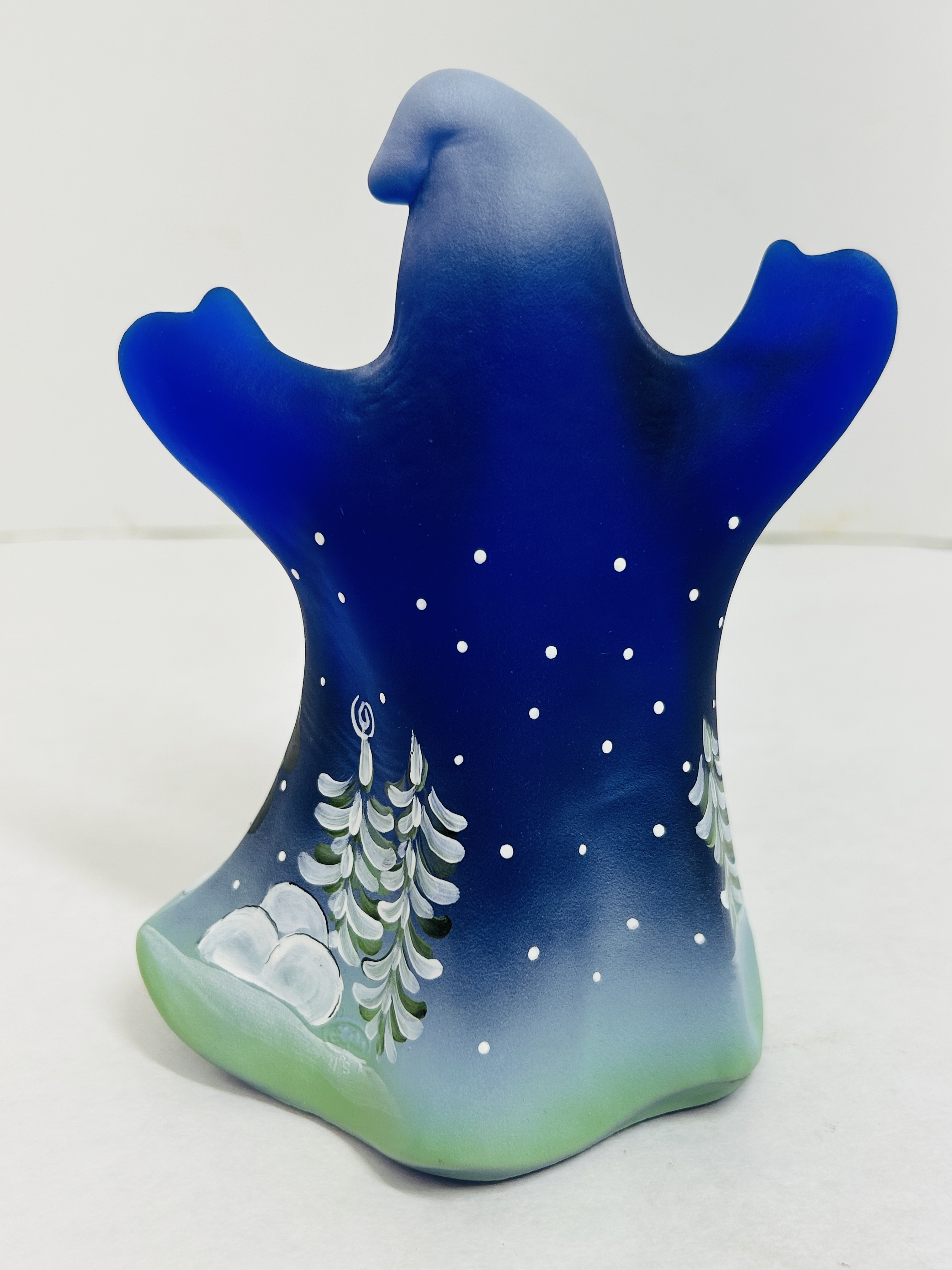 FENTON COBALT SATIN GLASS GHOST, 2024