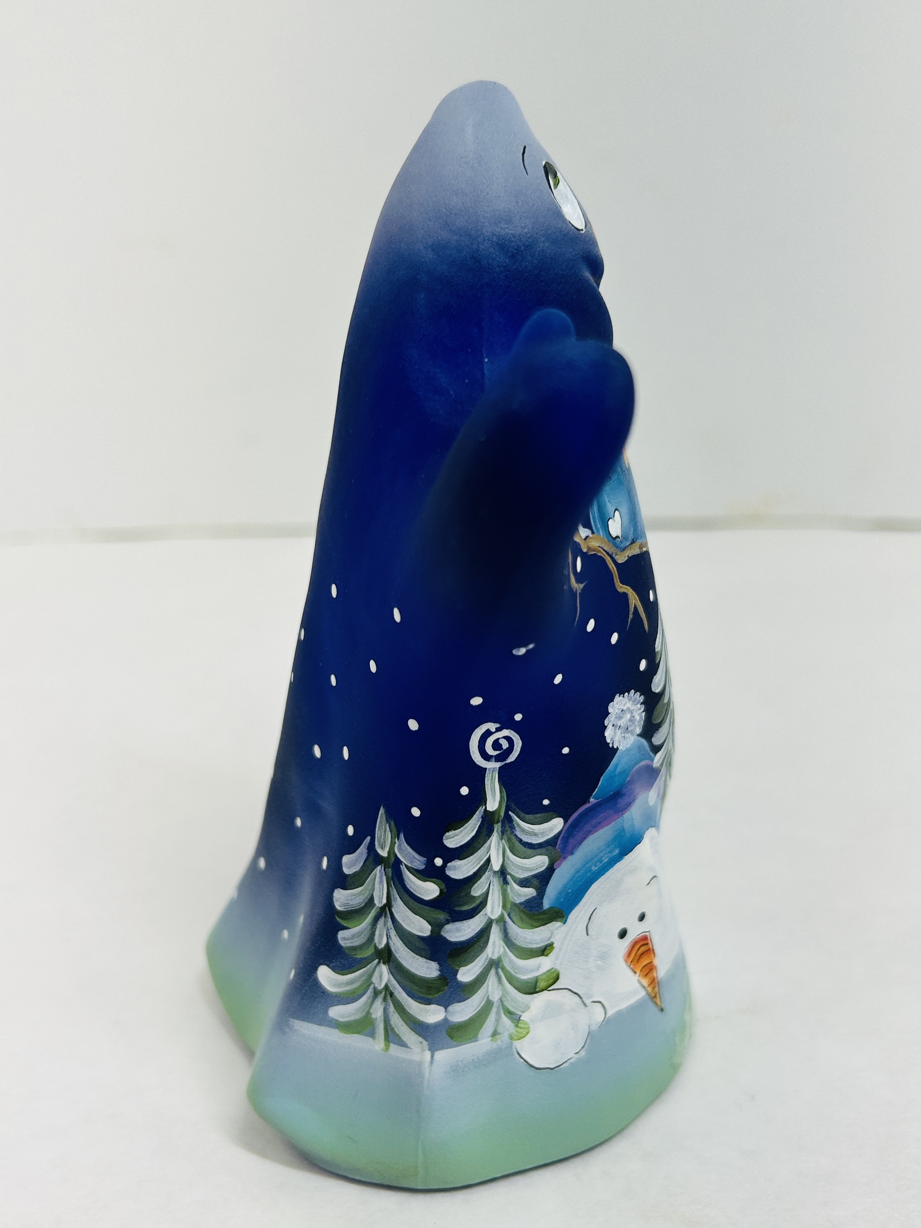 FENTON COBALT SATIN GLASS GHOST, 2024