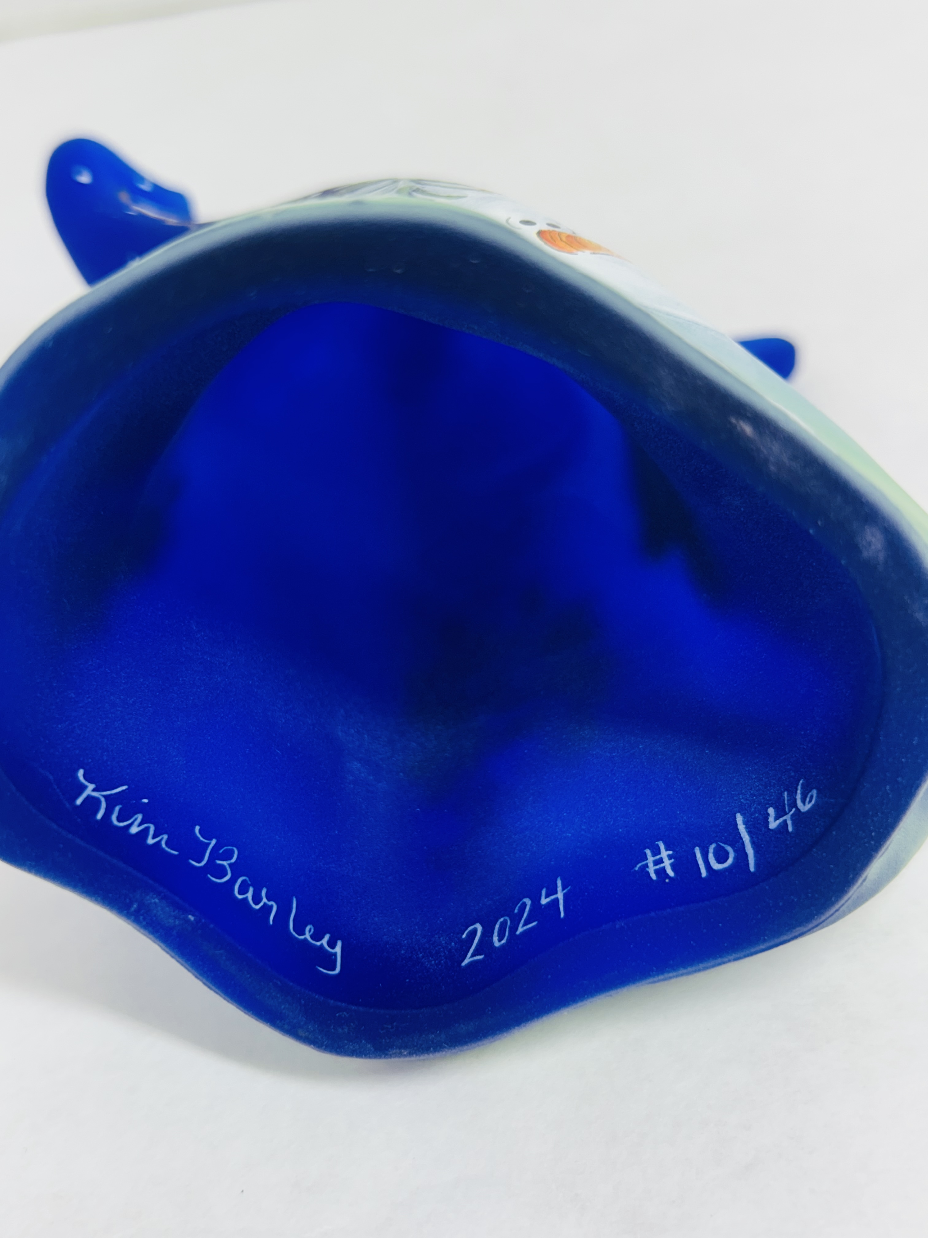 FENTON COBALT SATIN GLASS GHOST, 2024
