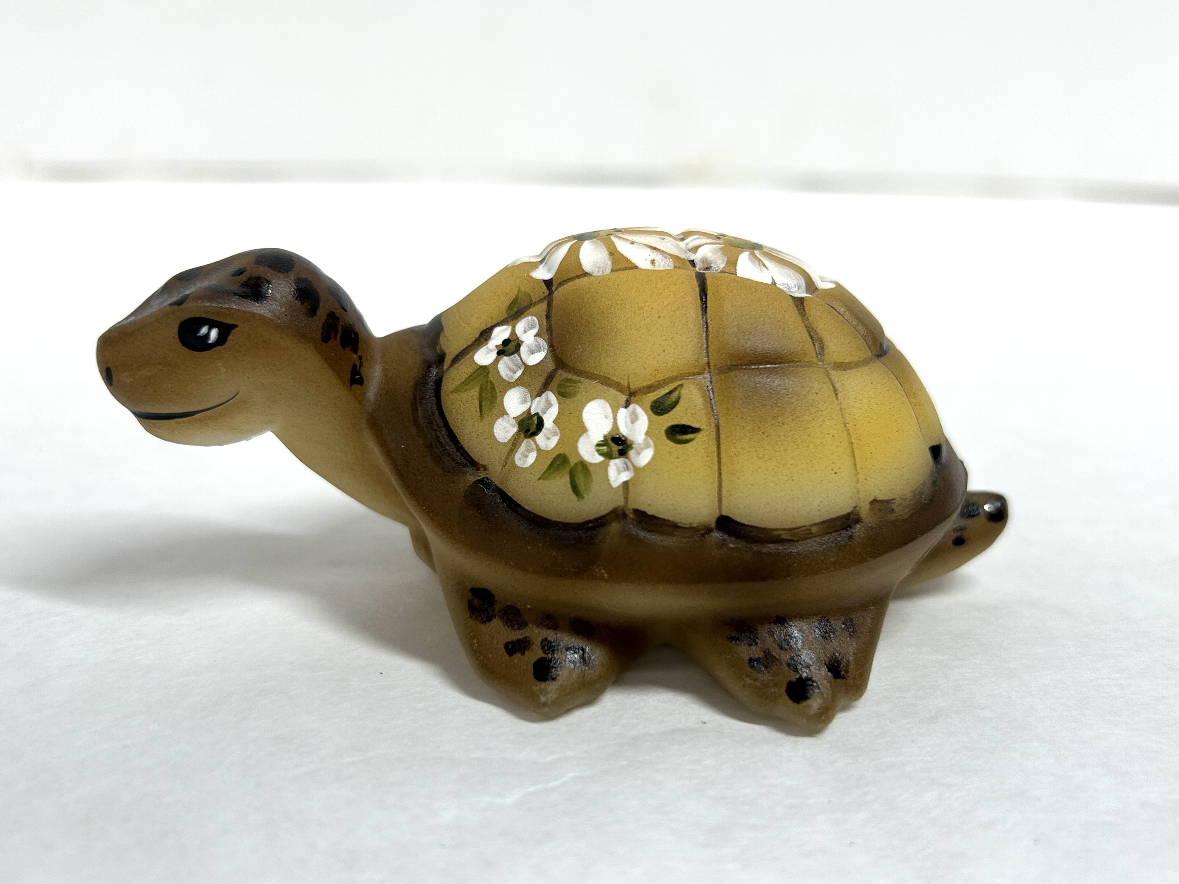FENTON HAND PAINTED GLASS TURTLE 2021