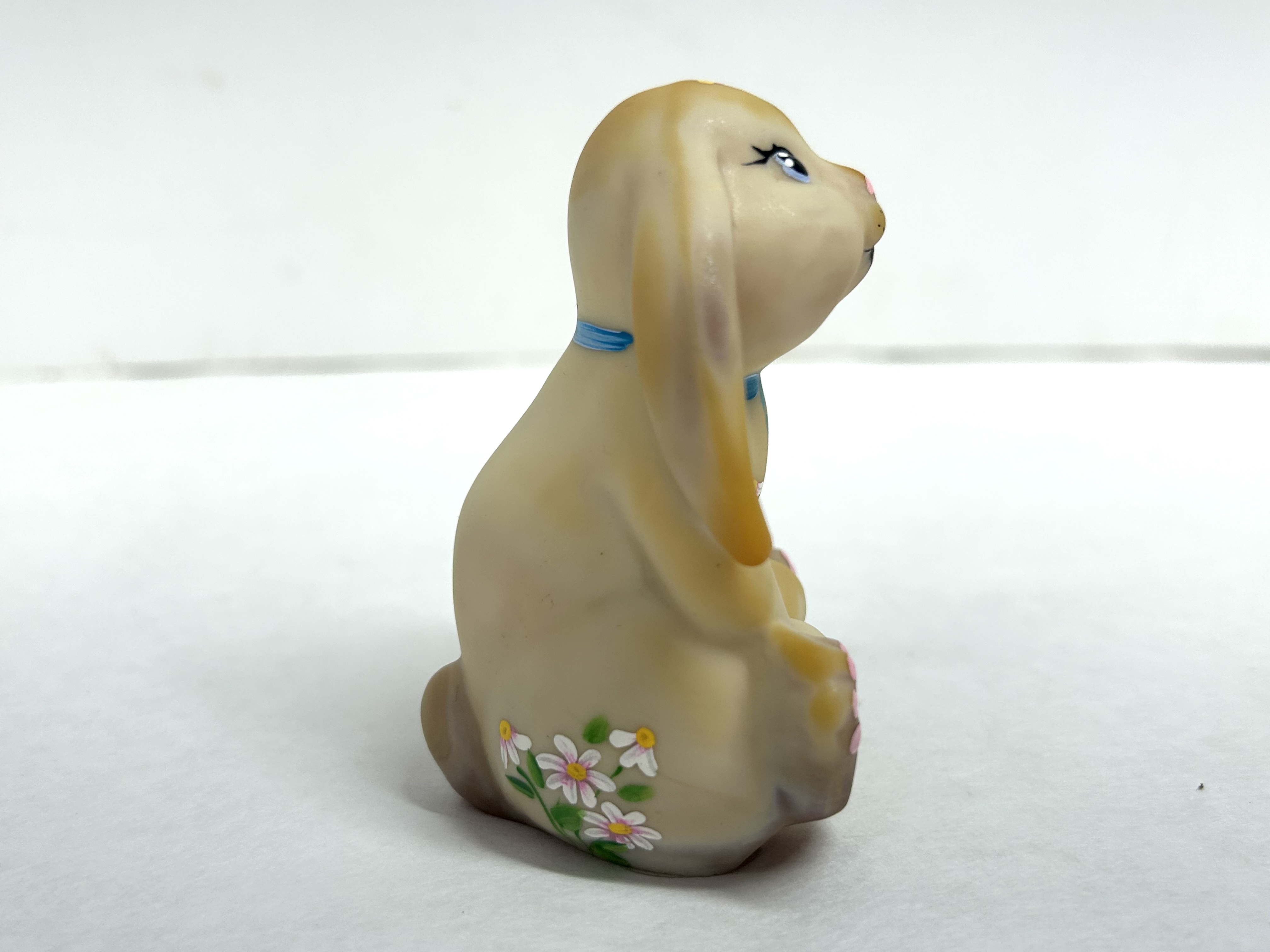 FENTON BURMESE SATIN BUNNY FIGURINE, 2008