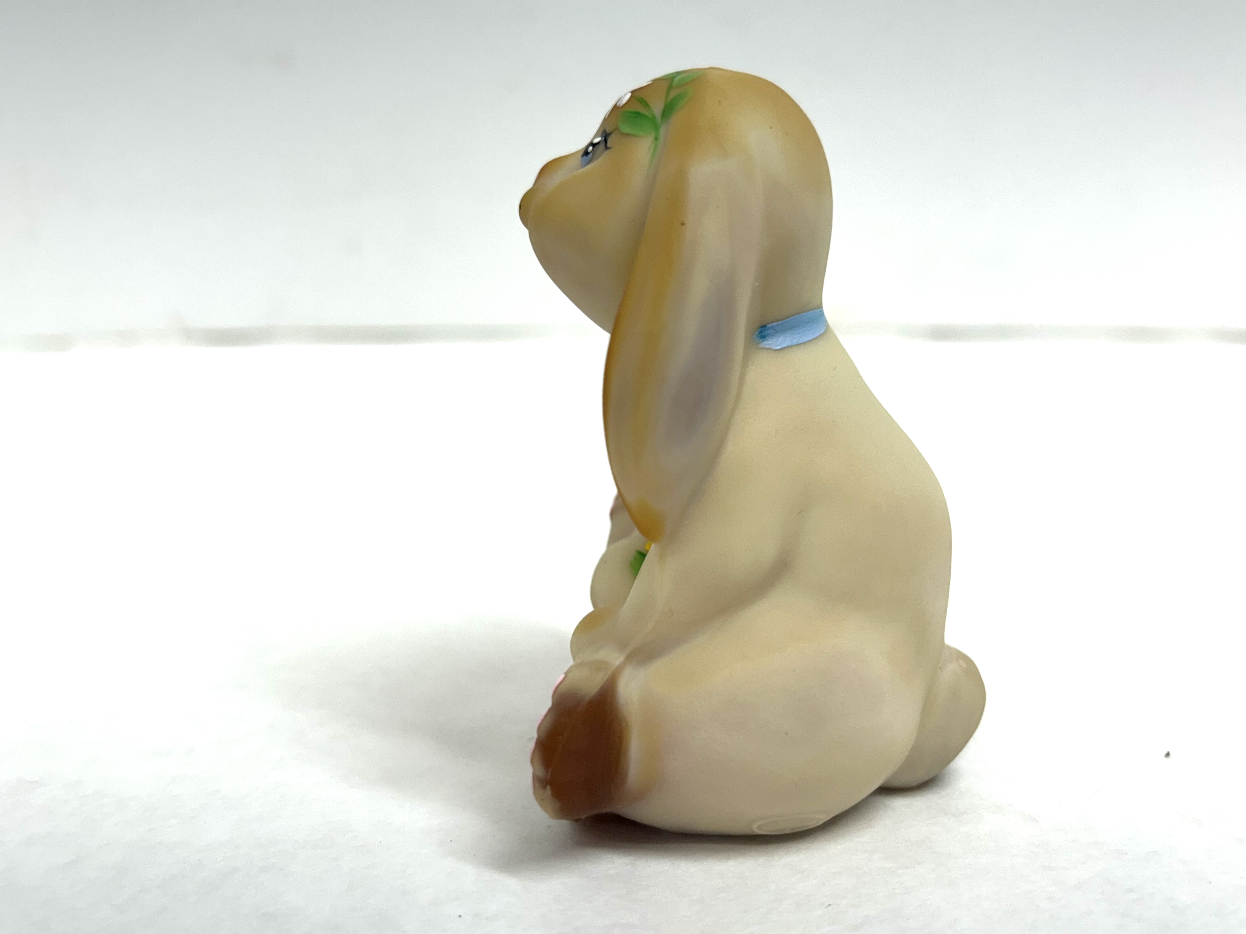 FENTON BURMESE SATIN BUNNY FIGURINE, 2008