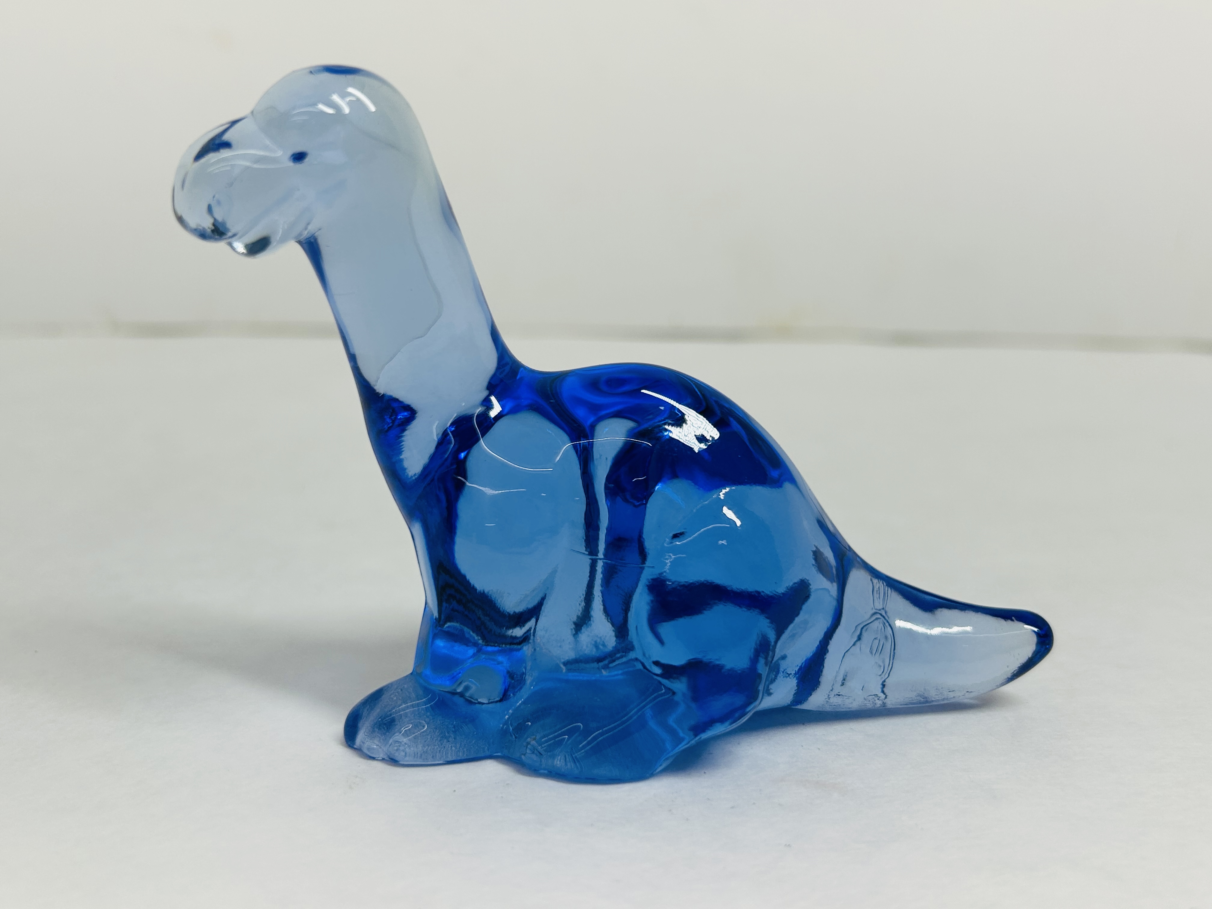 FENTON GLASS BLUE DINOSAUR