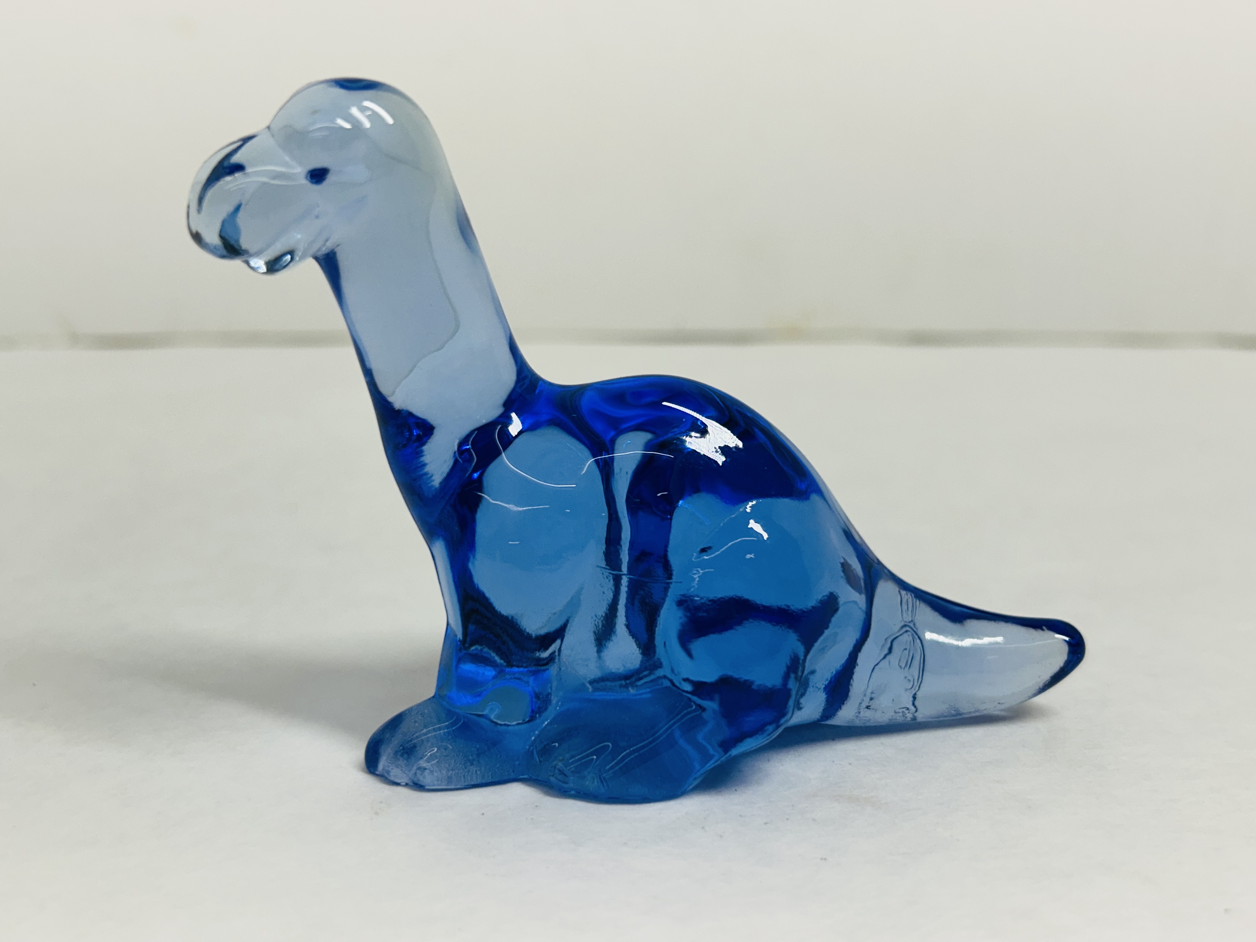 FENTON GLASS BLUE DINOSAUR