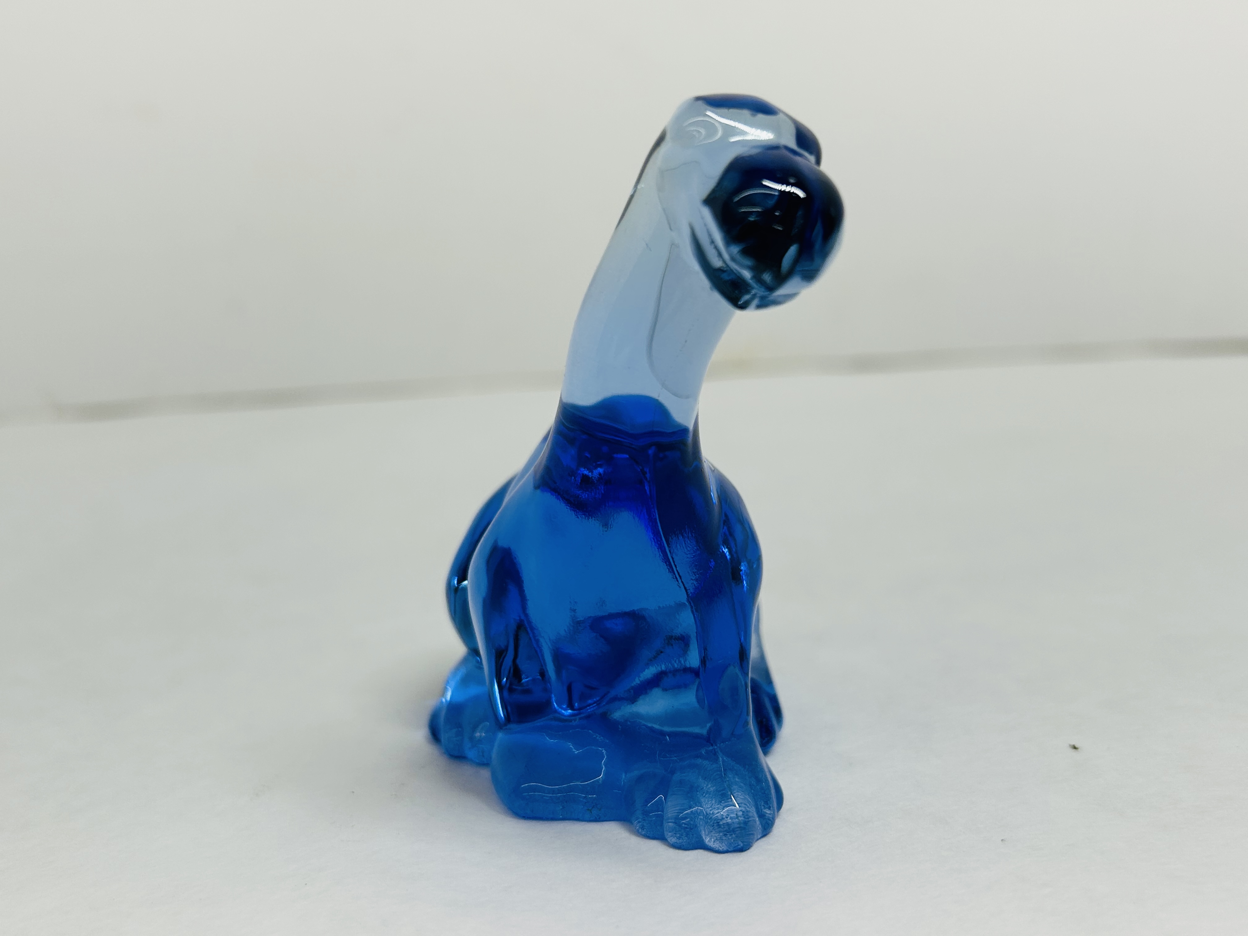 FENTON GLASS BLUE DINOSAUR
