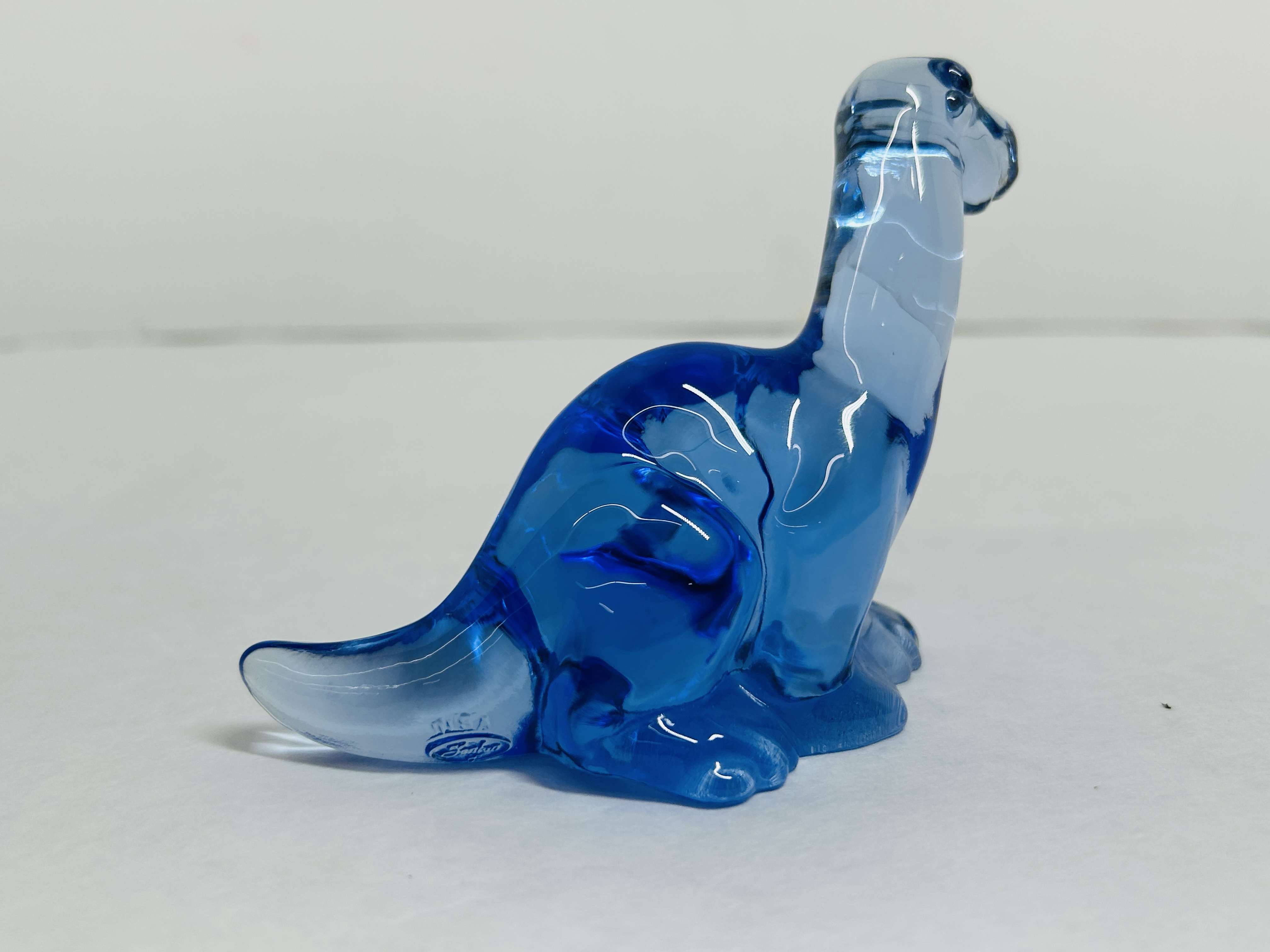 FENTON GLASS BLUE DINOSAUR