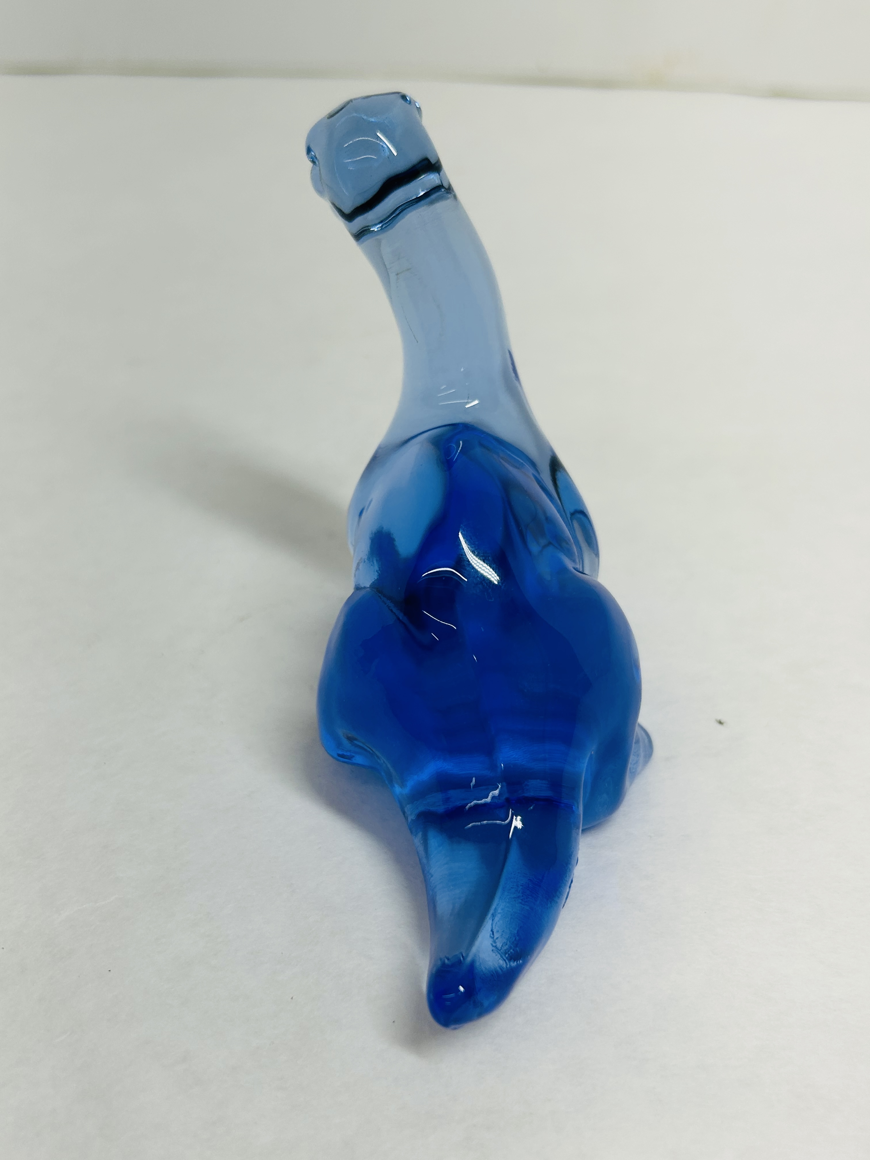 FENTON GLASS BLUE DINOSAUR