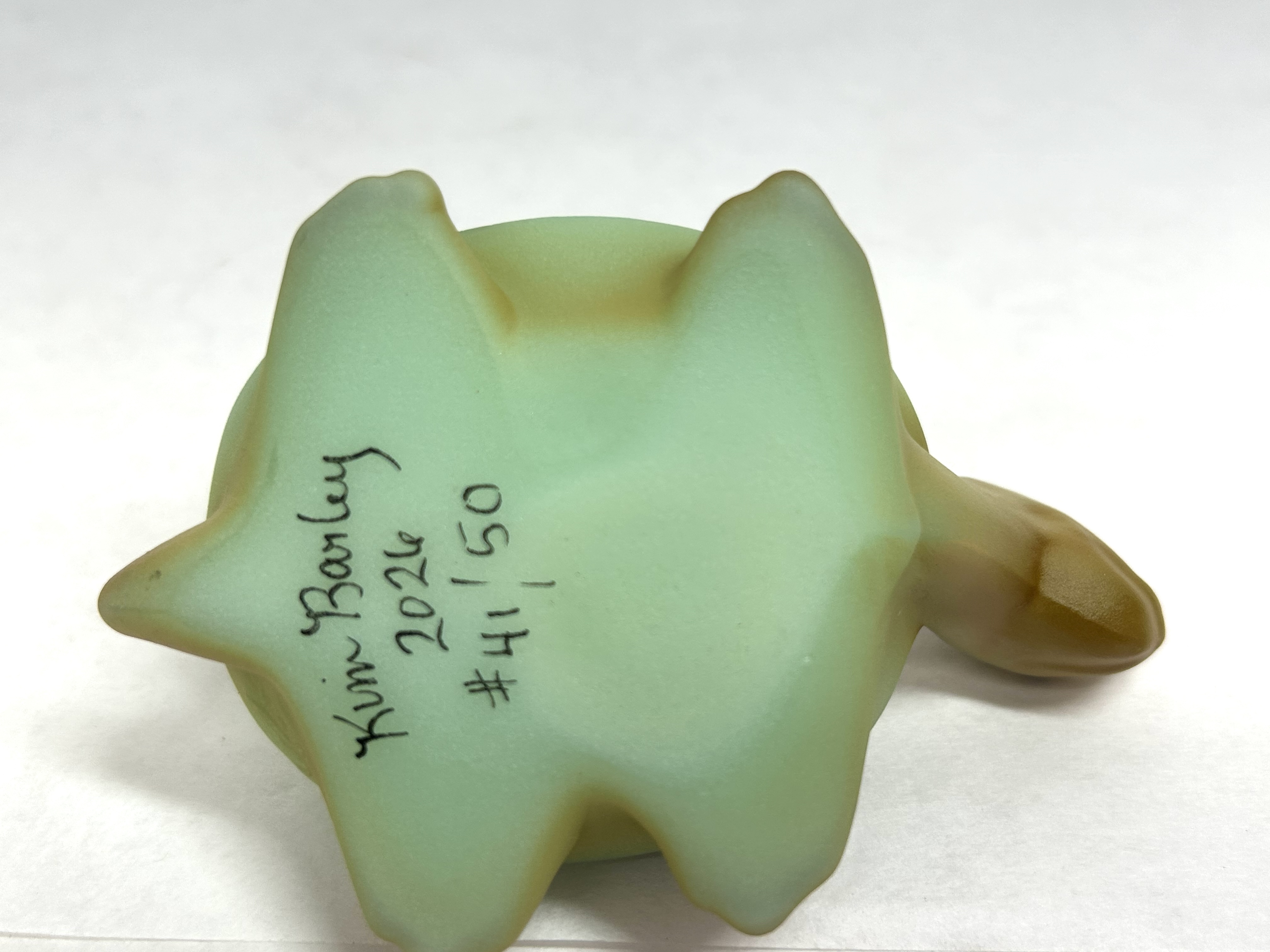 FENTON PAINTED GLASS TURTLE, 2024