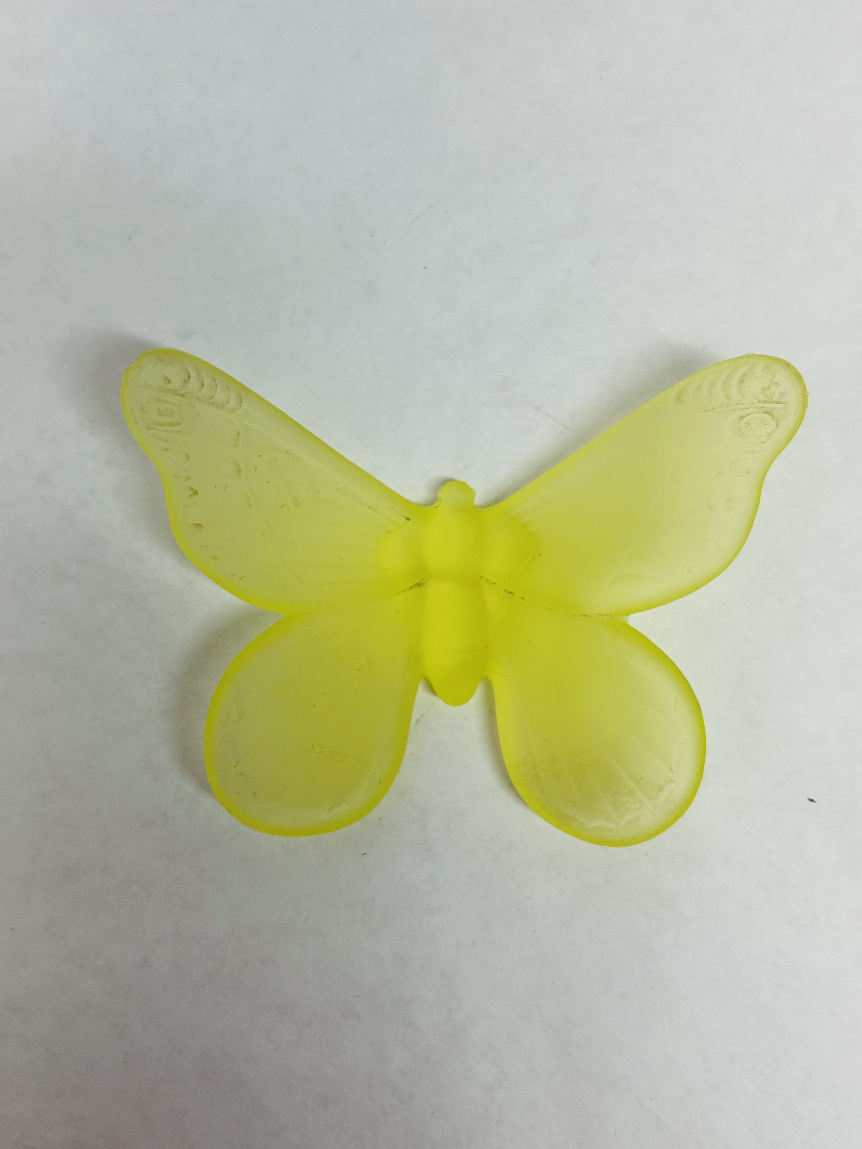 WESTMORELAND URANIUM GLASS BUTTERFLY 20TH CENTURY