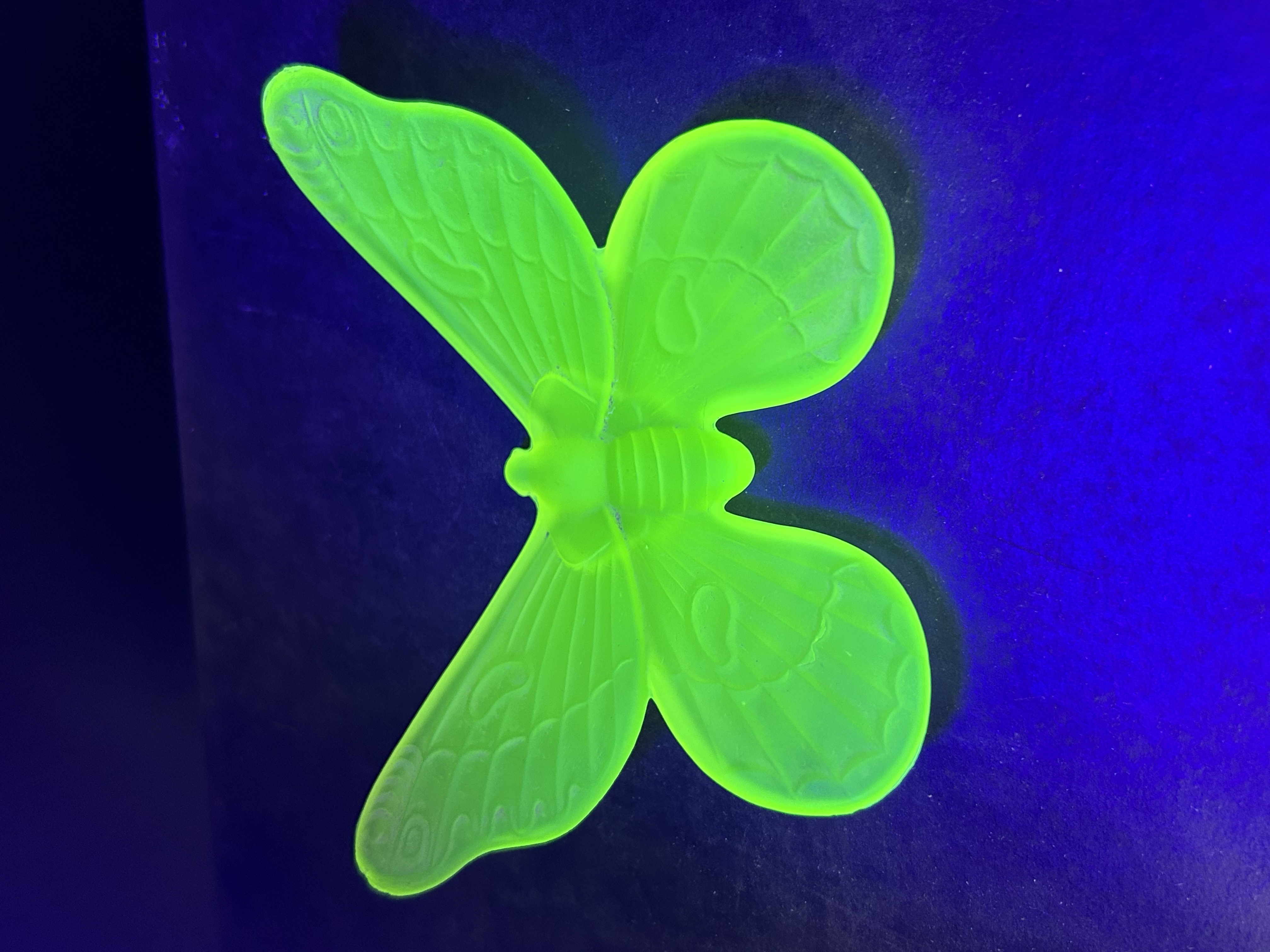 WESTMORELAND URANIUM GLASS BUTTERFLY 20TH CENTURY