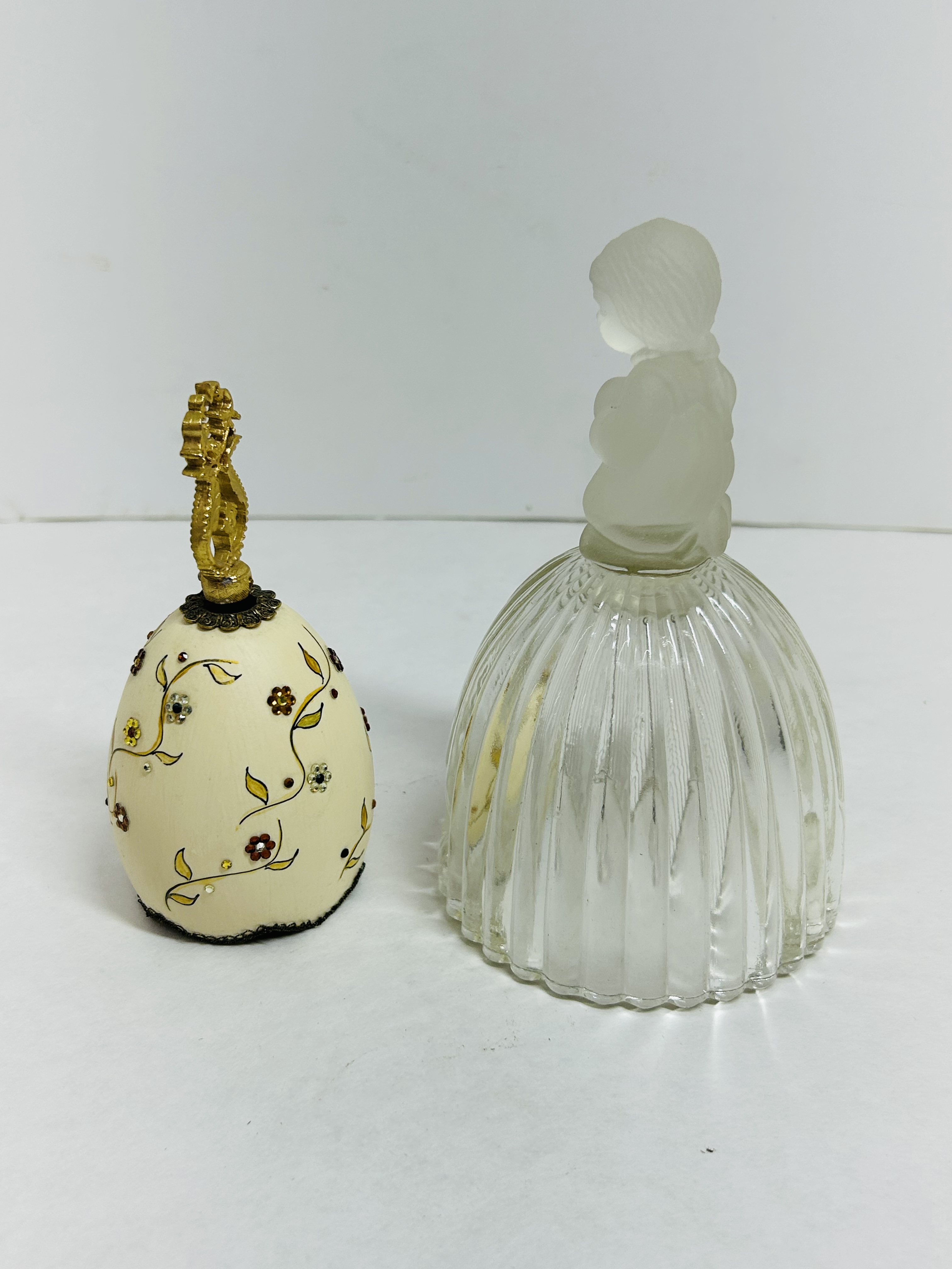 VINTAGE CERAMIC AND GLASS BELLS