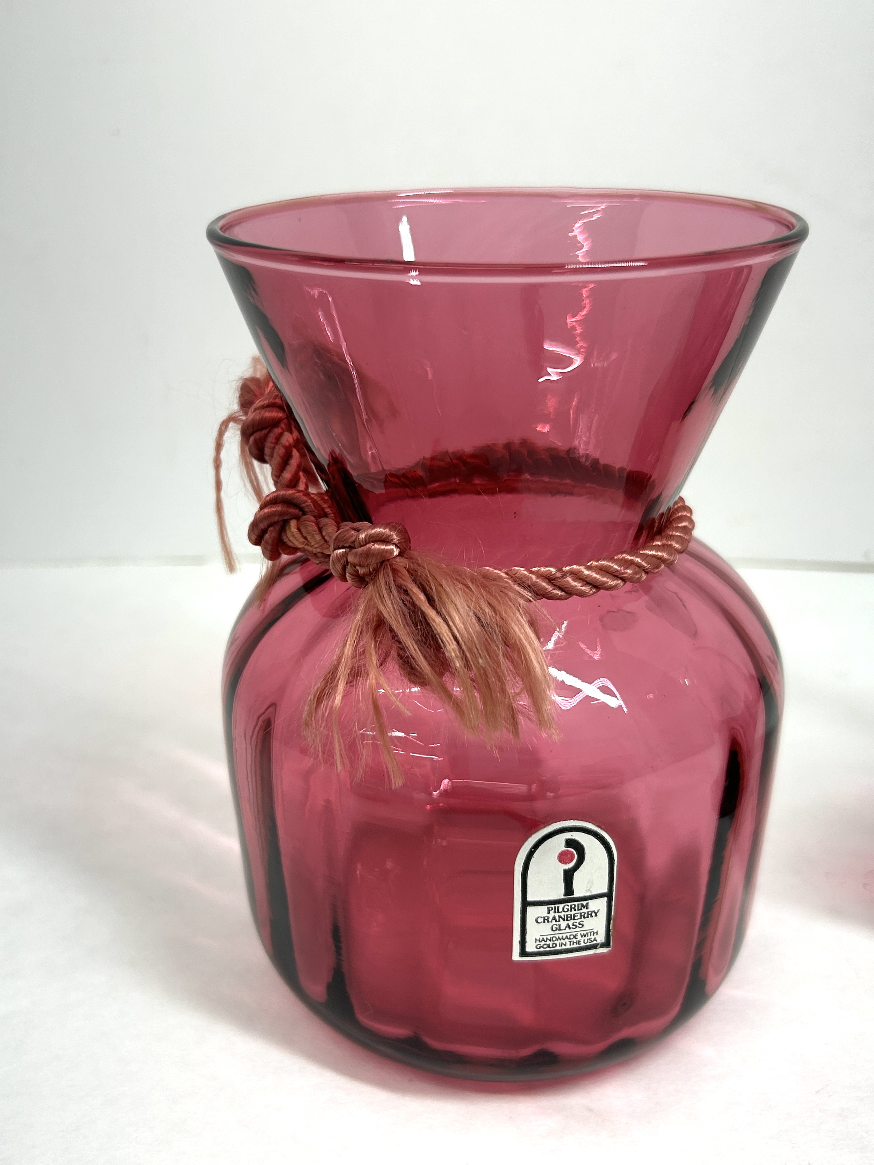 PILGRIM AND SIGNED CRANBERRY GLASS, 1976
