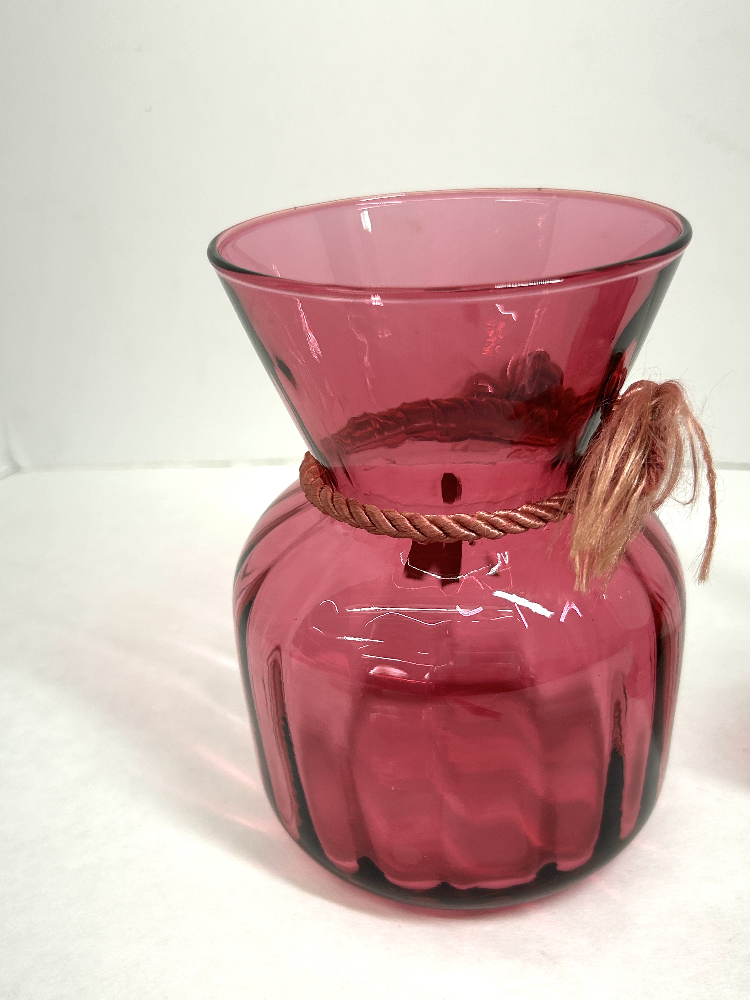 PILGRIM AND SIGNED CRANBERRY GLASS, 1976