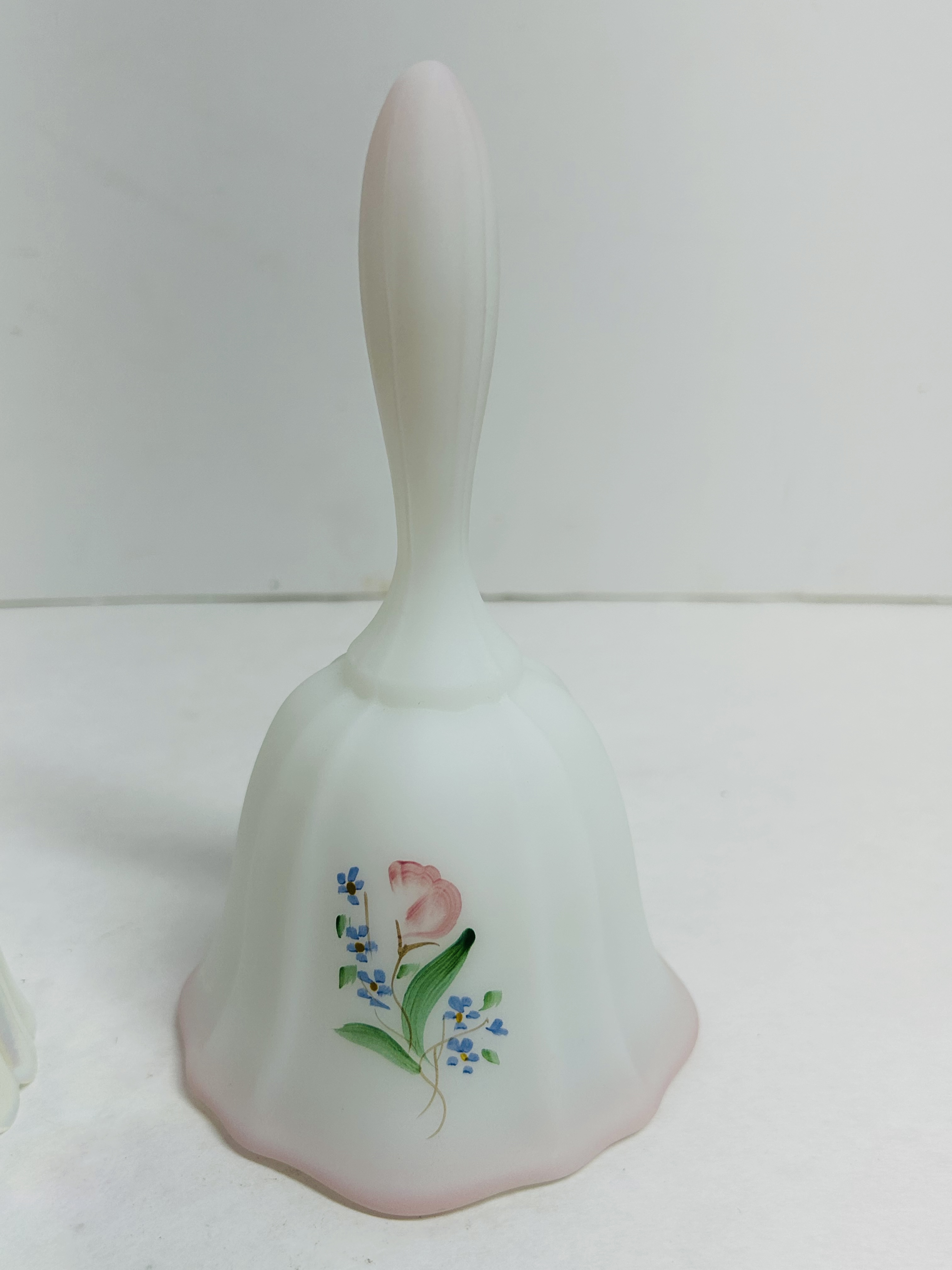 TWO FENTON GLASS BELLS, LATE 20TH CENTURY