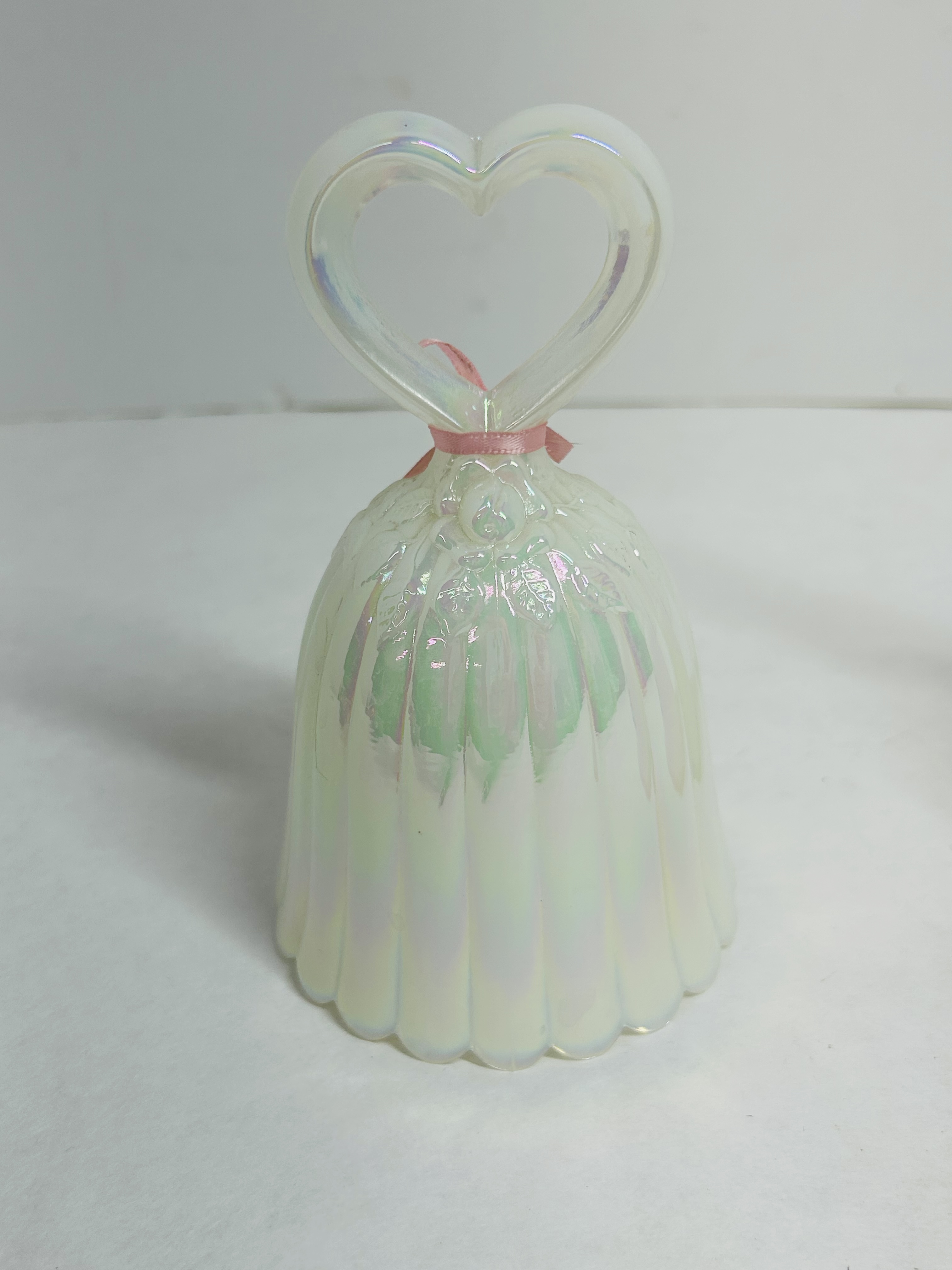 TWO FENTON GLASS BELLS, LATE 20TH CENTURY