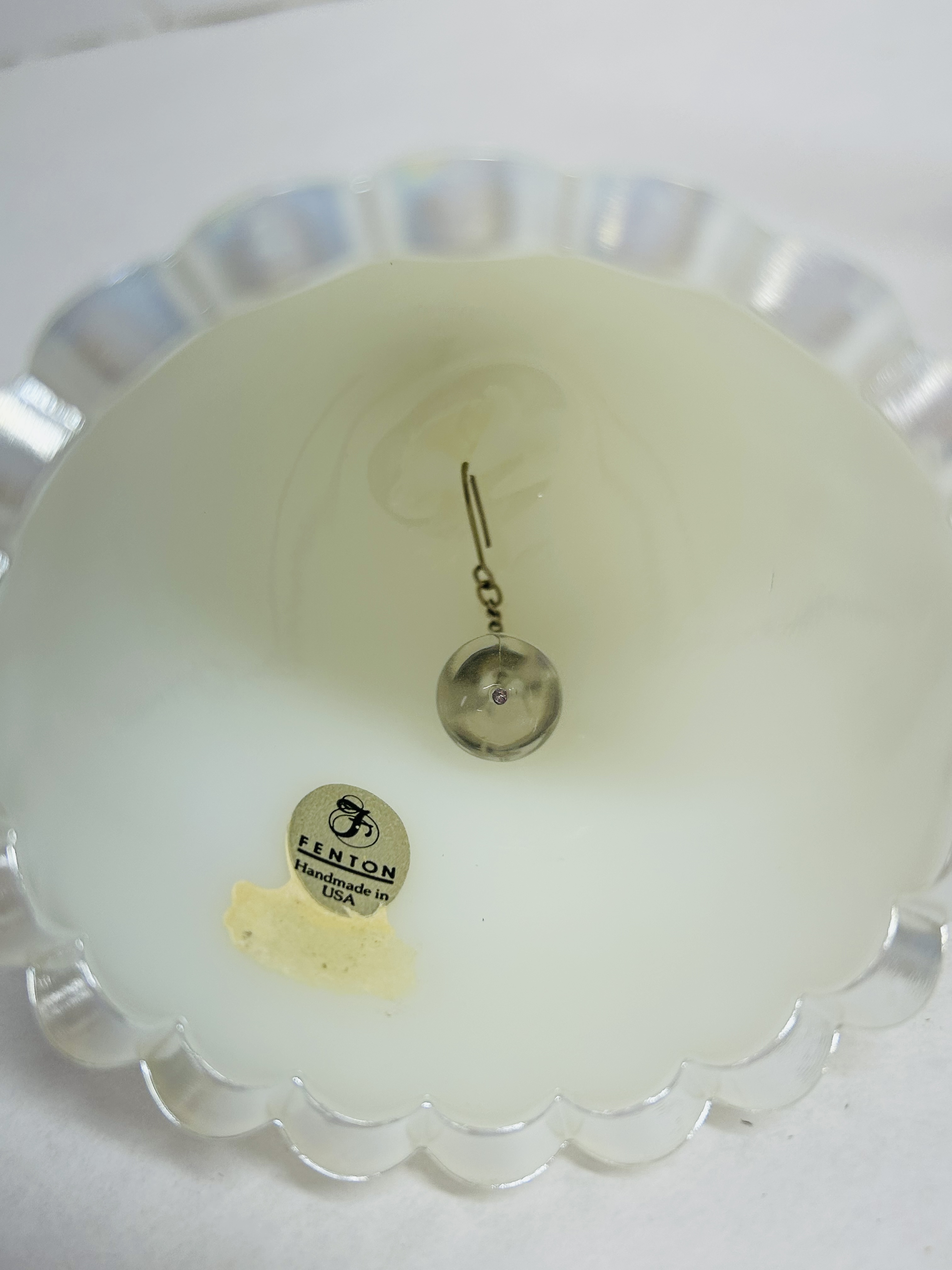 TWO FENTON GLASS BELLS, LATE 20TH CENTURY