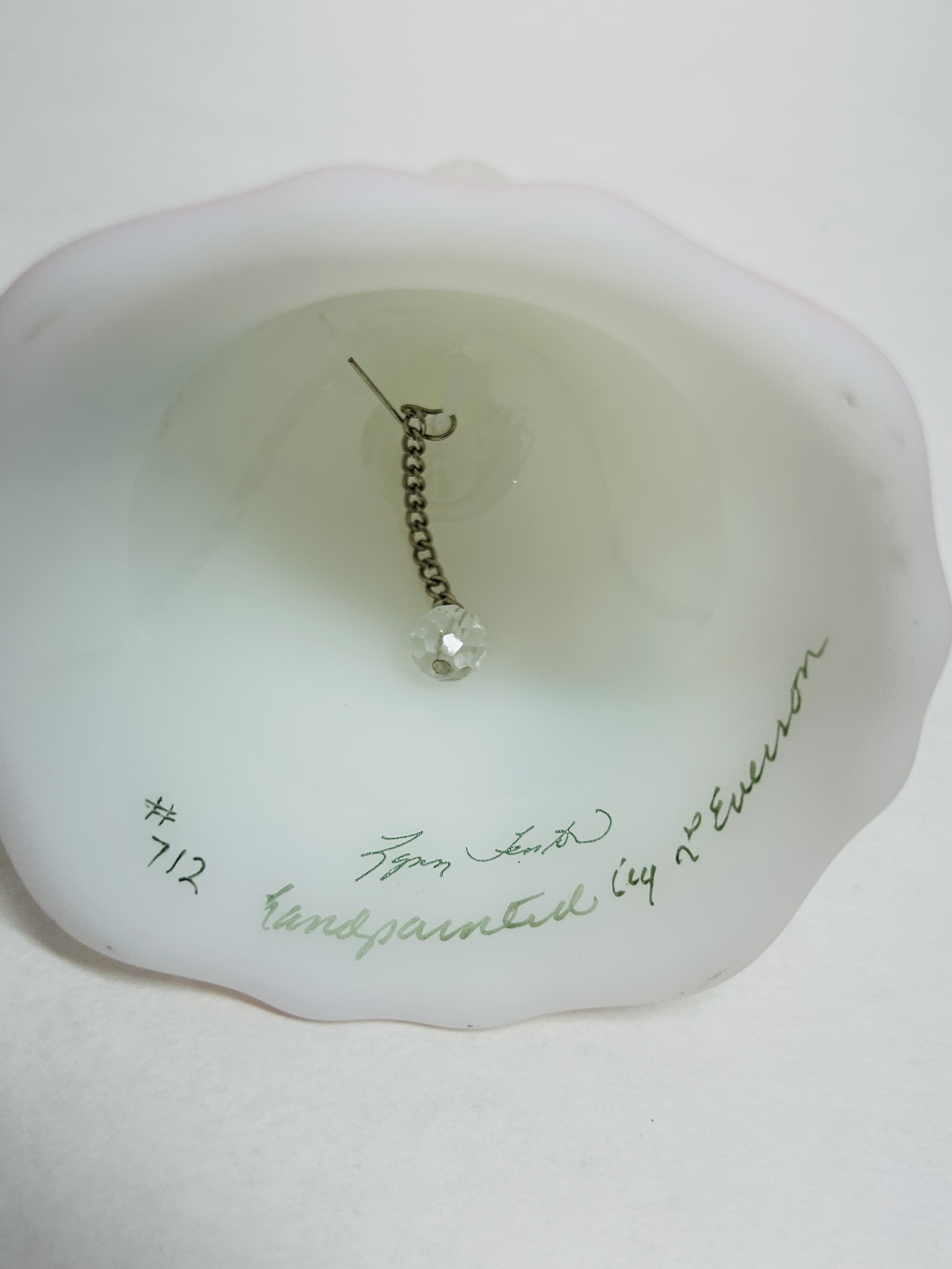 TWO FENTON GLASS BELLS, LATE 20TH CENTURY