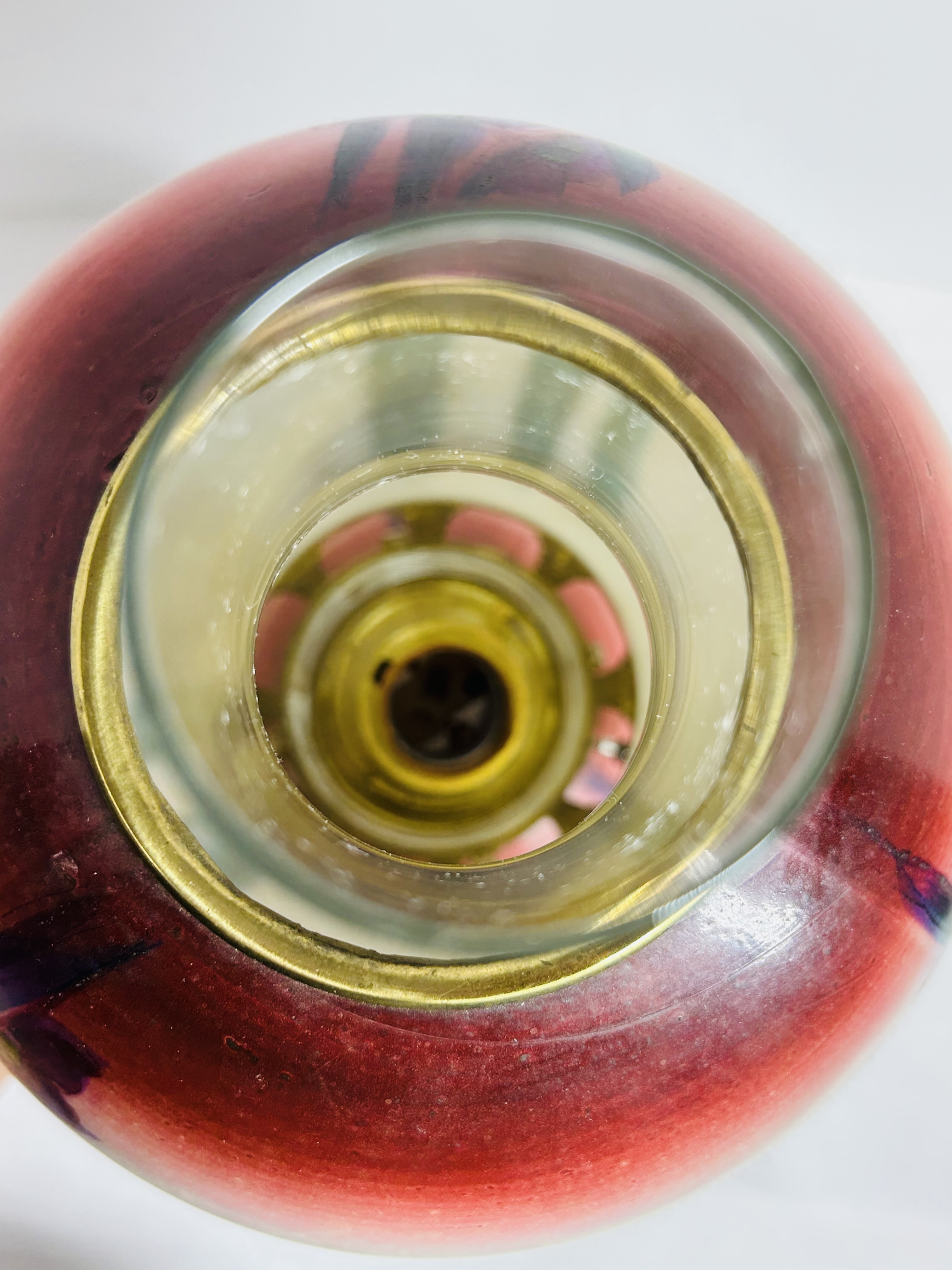 VICTORIAN GONE WITH THE WIND GLASS LAMP
