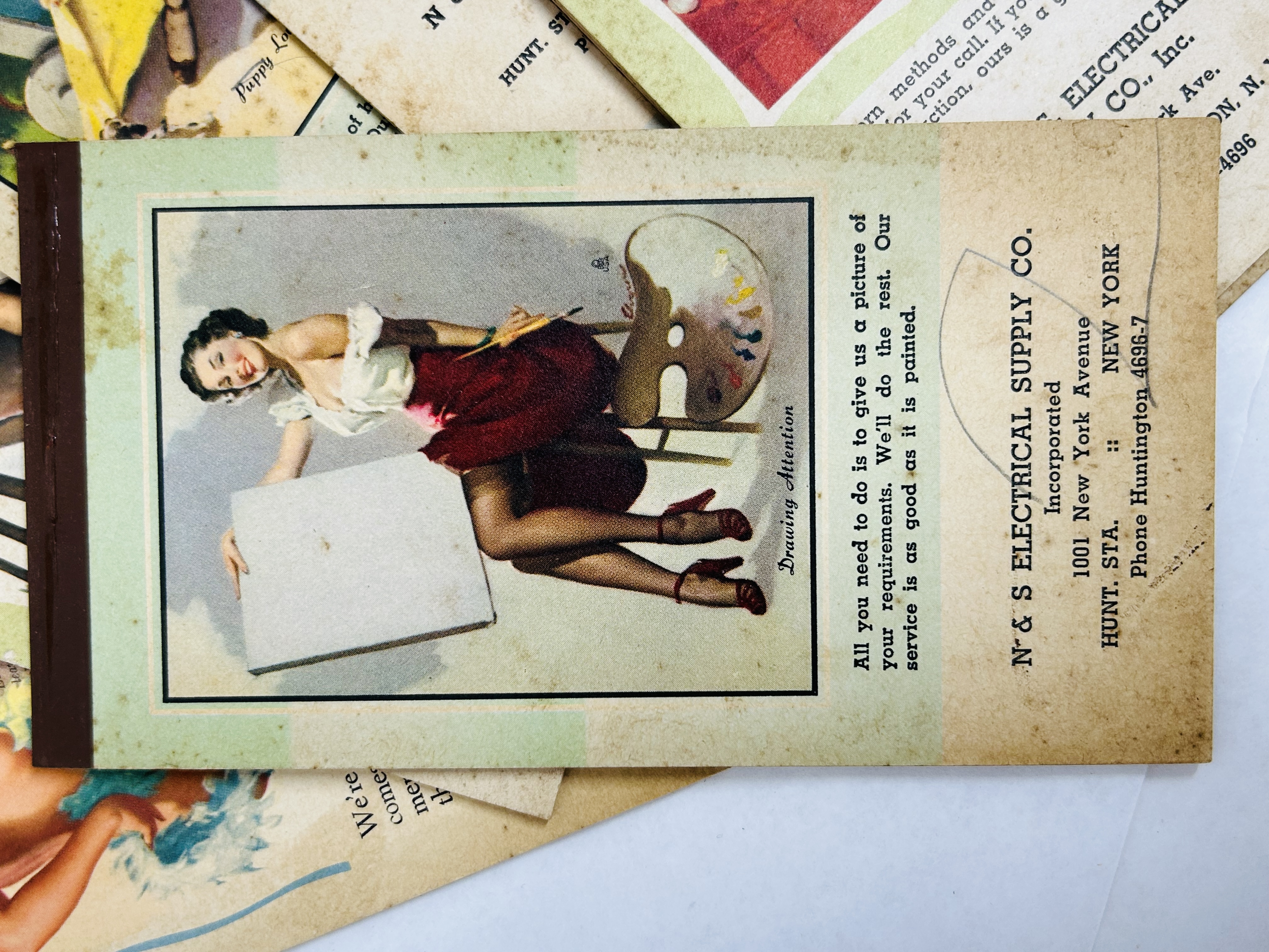 ELVGREN AND MORAN MEMO PADS, 1950S