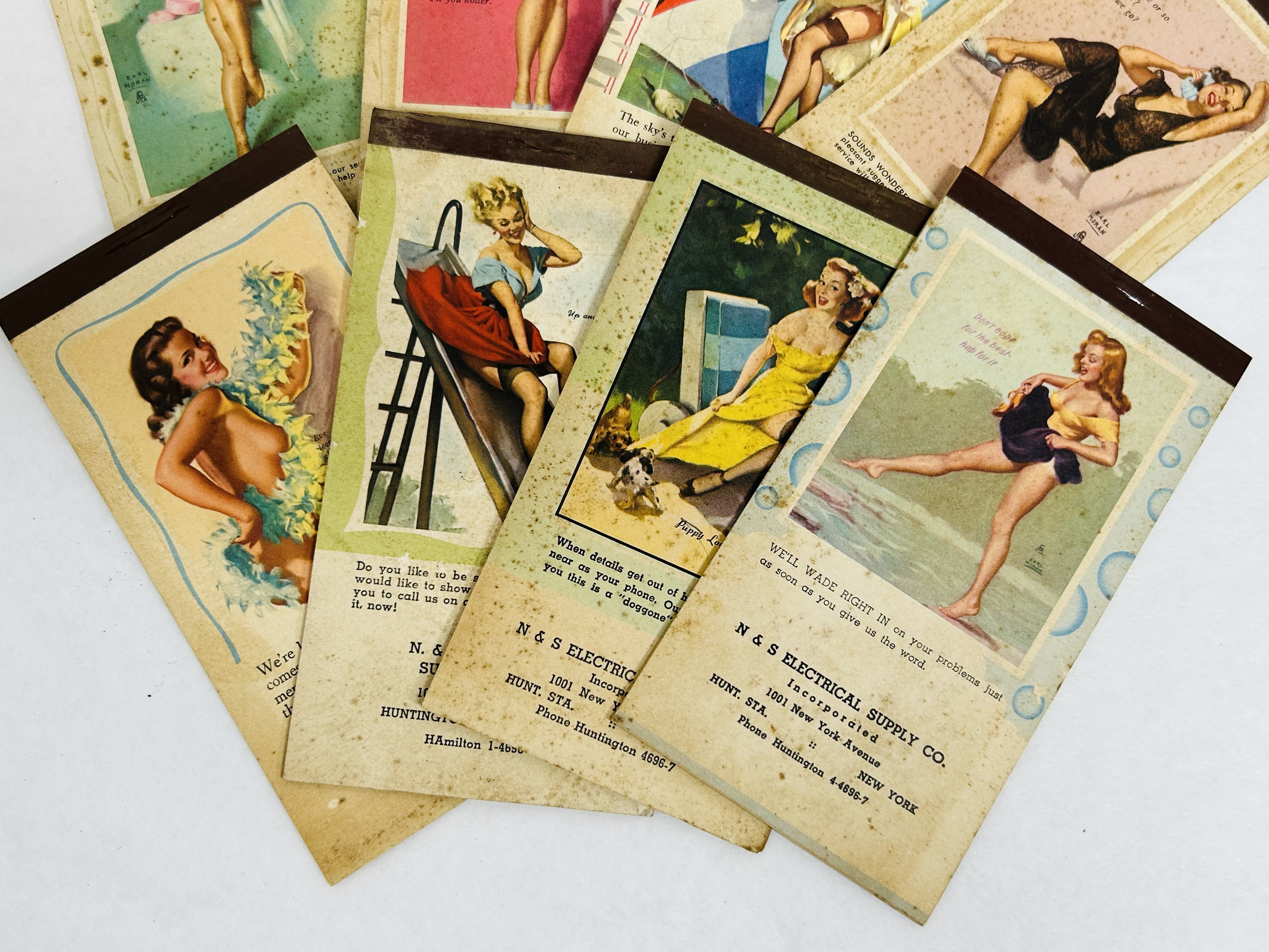 ELVGREN AND MORAN MEMO PADS, 1950S
