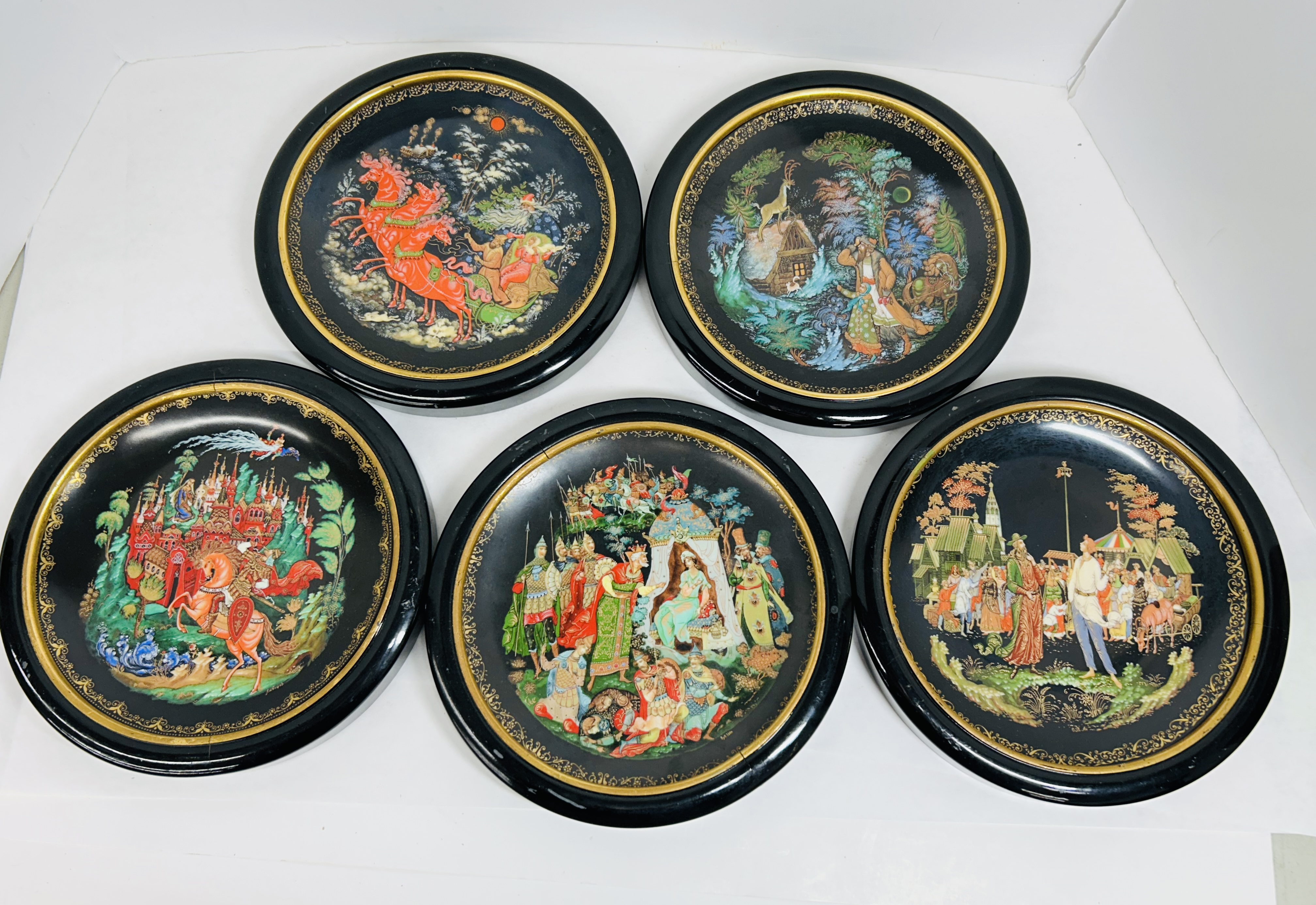 VINOGRADOV RUSSIAN LEGENDS PORCELAIN PLATES 1988-1989
