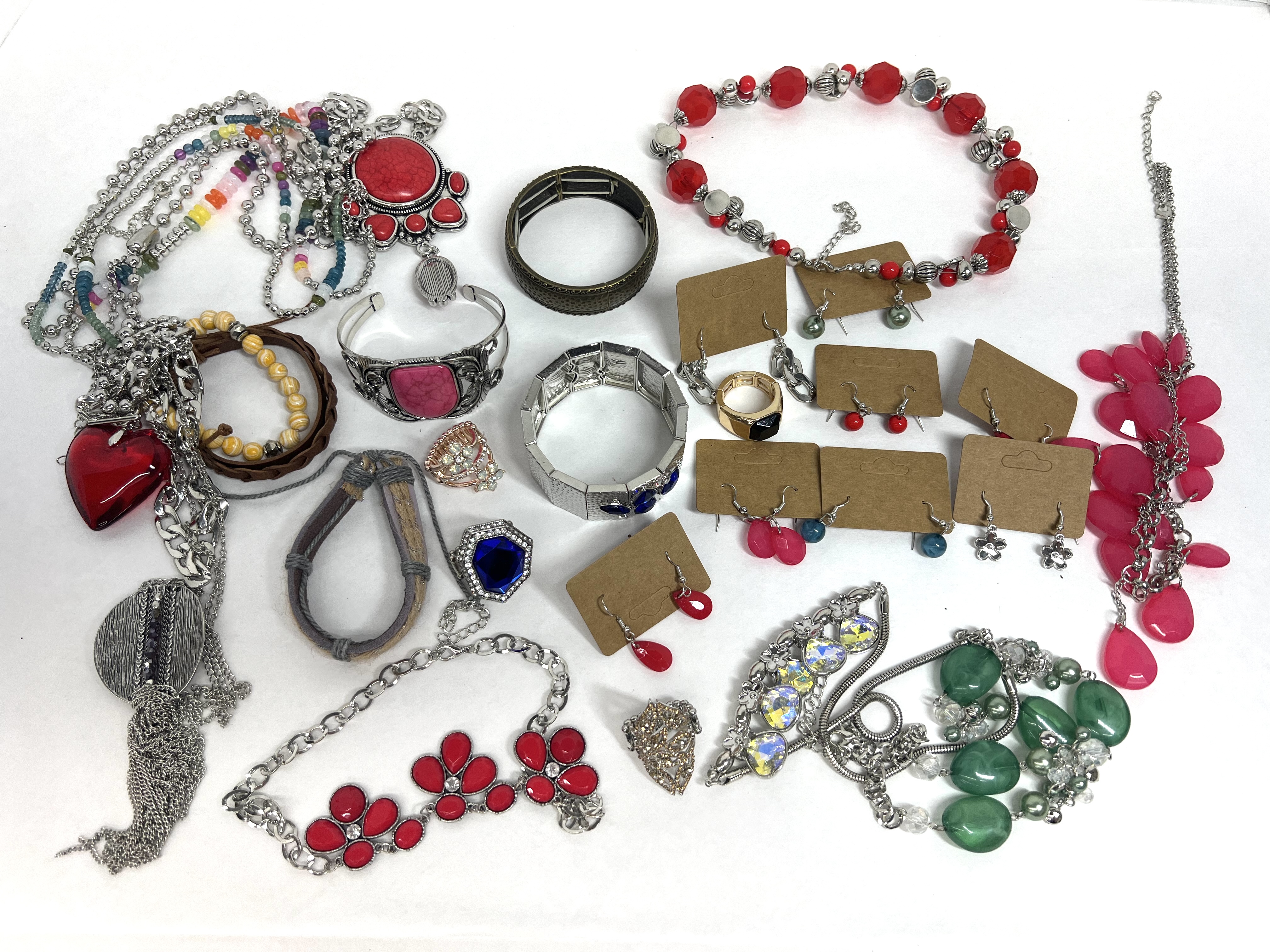 ASSORTED MIXED MEDIA COSTUME JEWELRY, CIRCA 2000