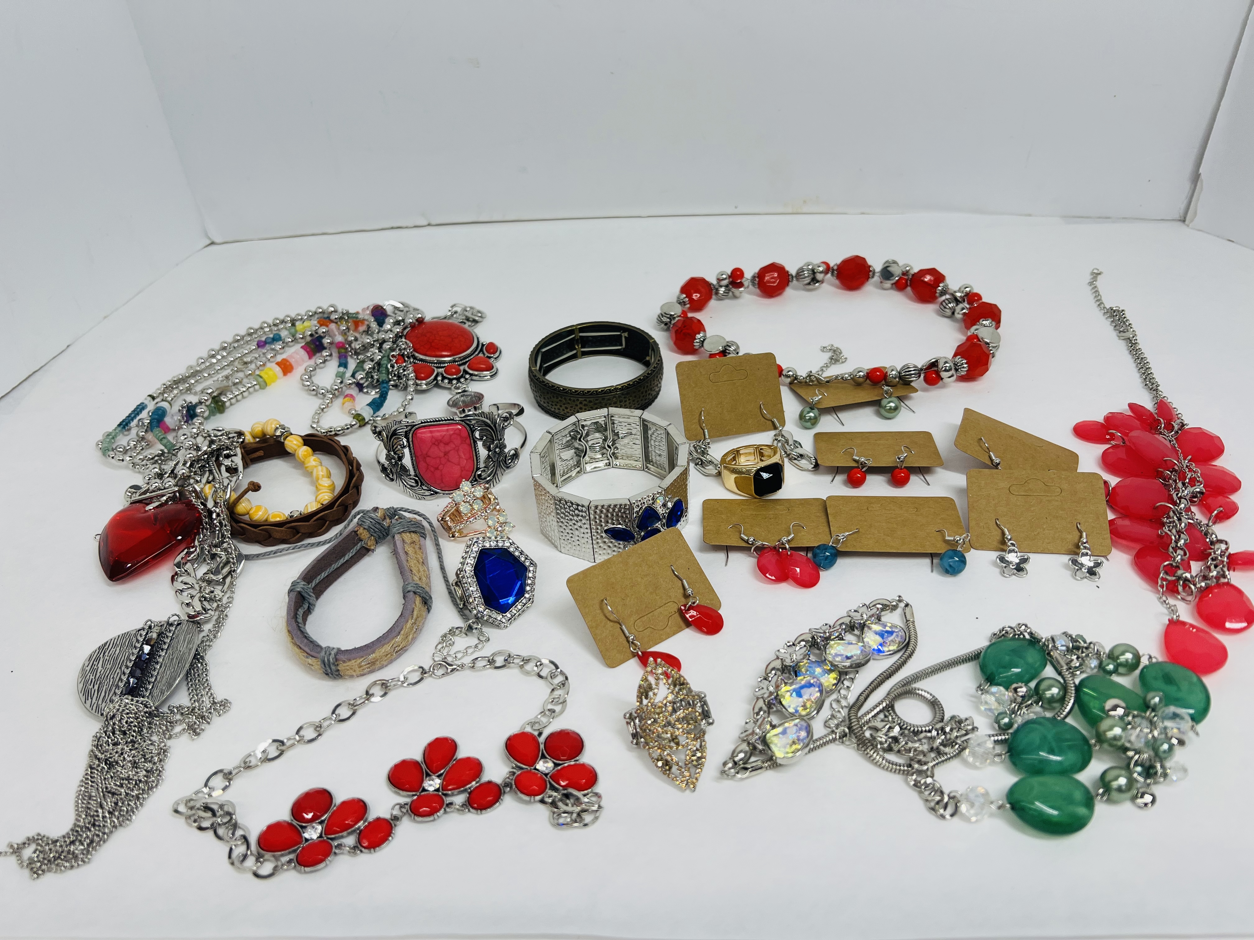 ASSORTED MIXED MEDIA COSTUME JEWELRY, CIRCA 2000