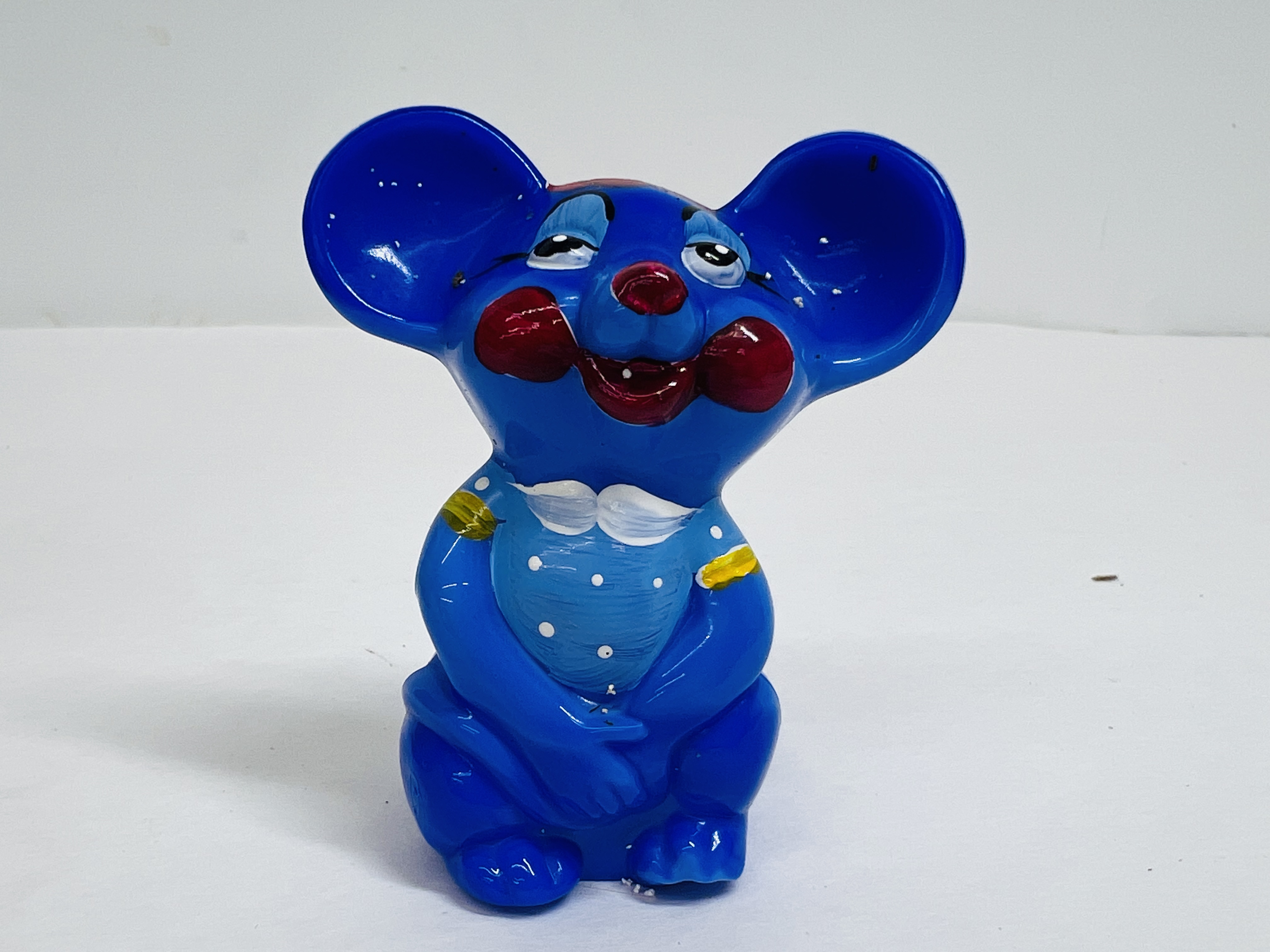 FENTON NFGS COBALT GLASS MOUSE, 2007