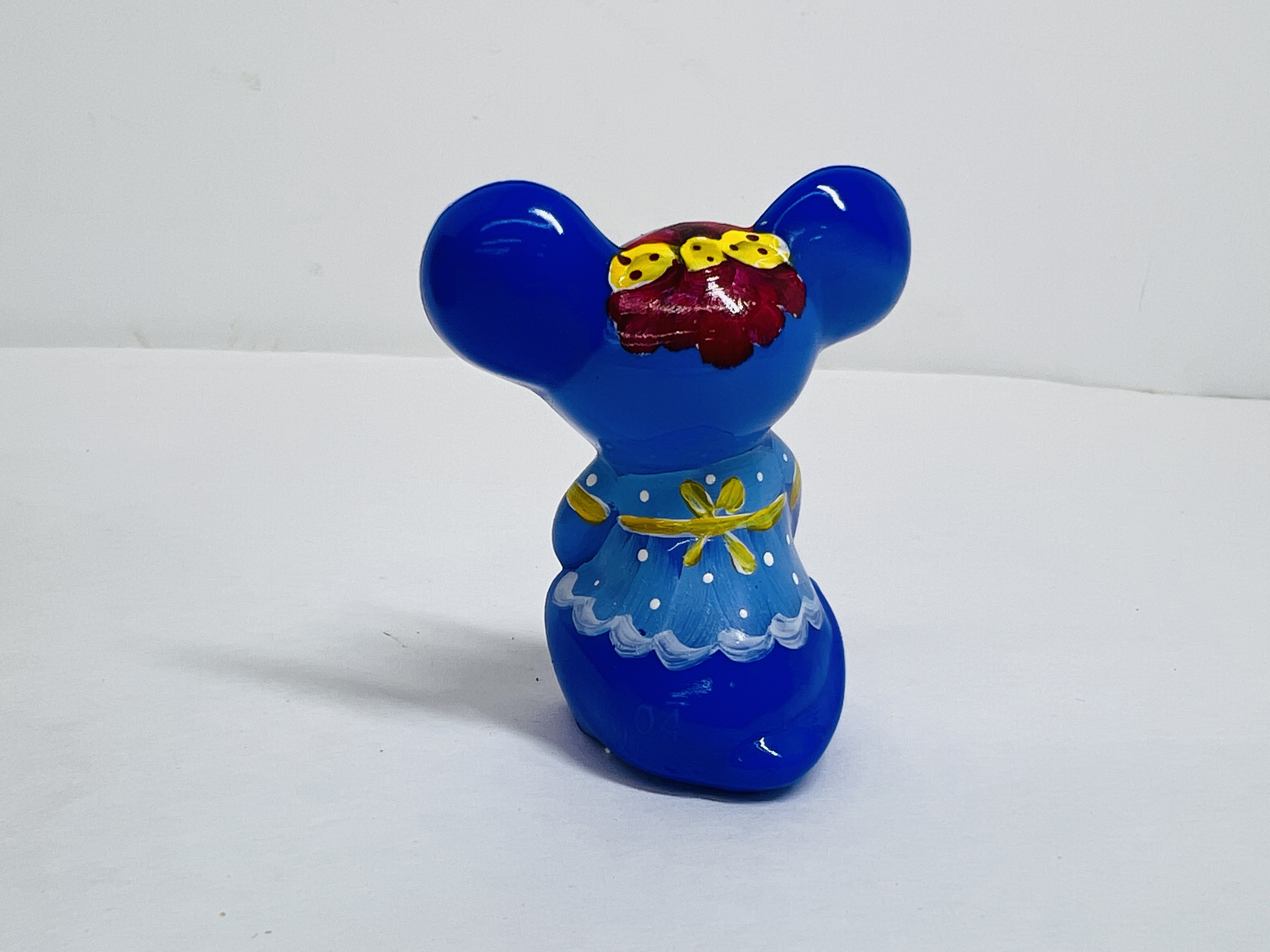 FENTON NFGS COBALT GLASS MOUSE, 2007