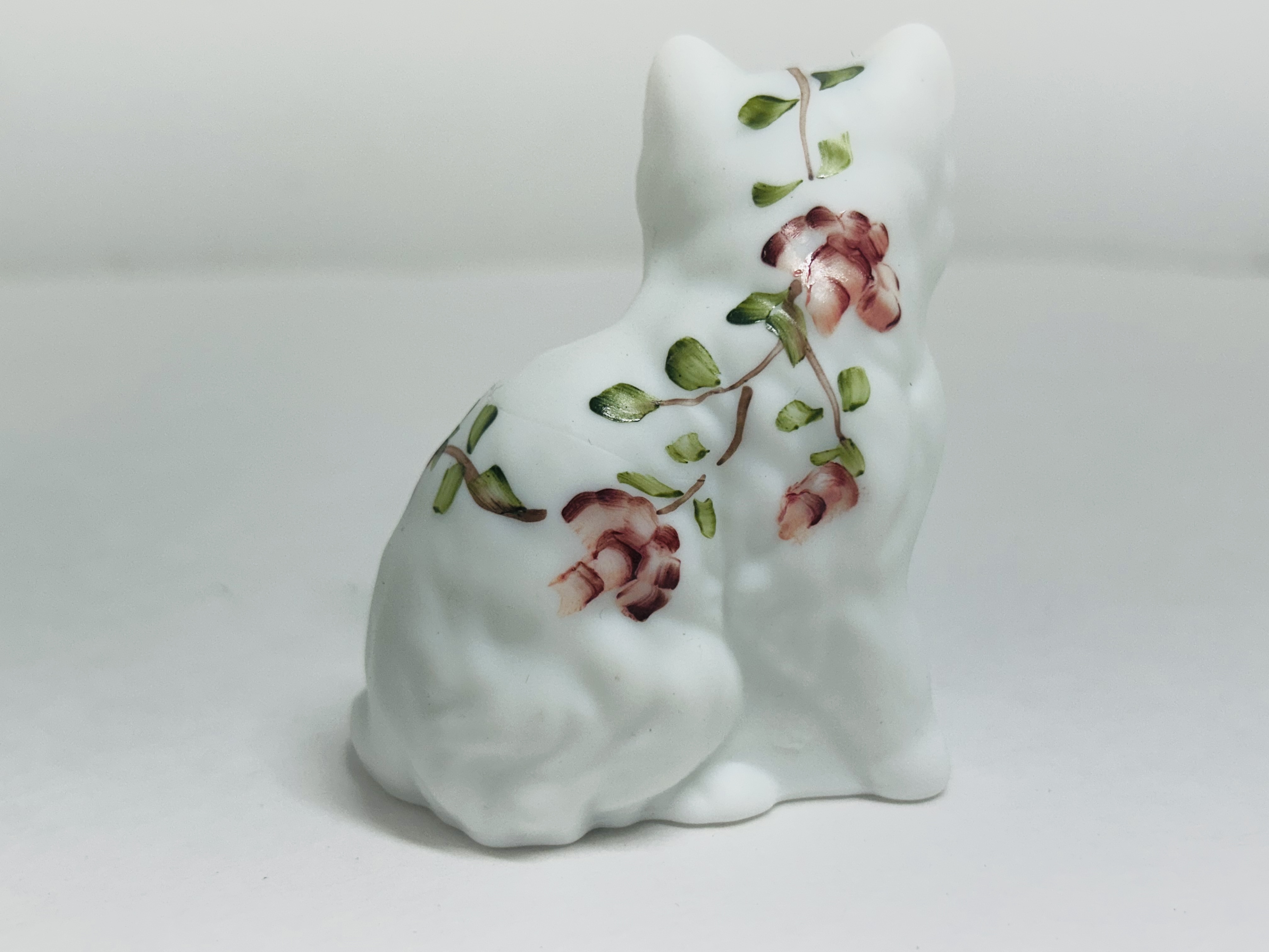 ATTRIBUTED TO MOSSER SATIN GLASS CAT