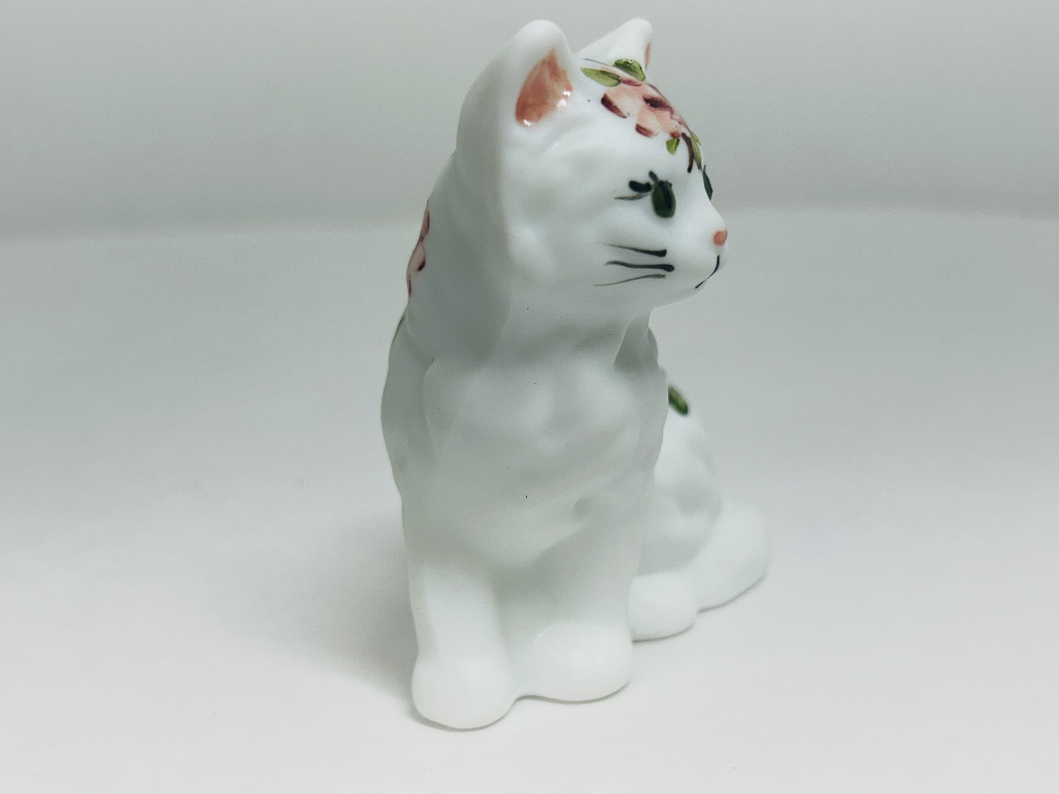 ATTRIBUTED TO MOSSER SATIN GLASS CAT
