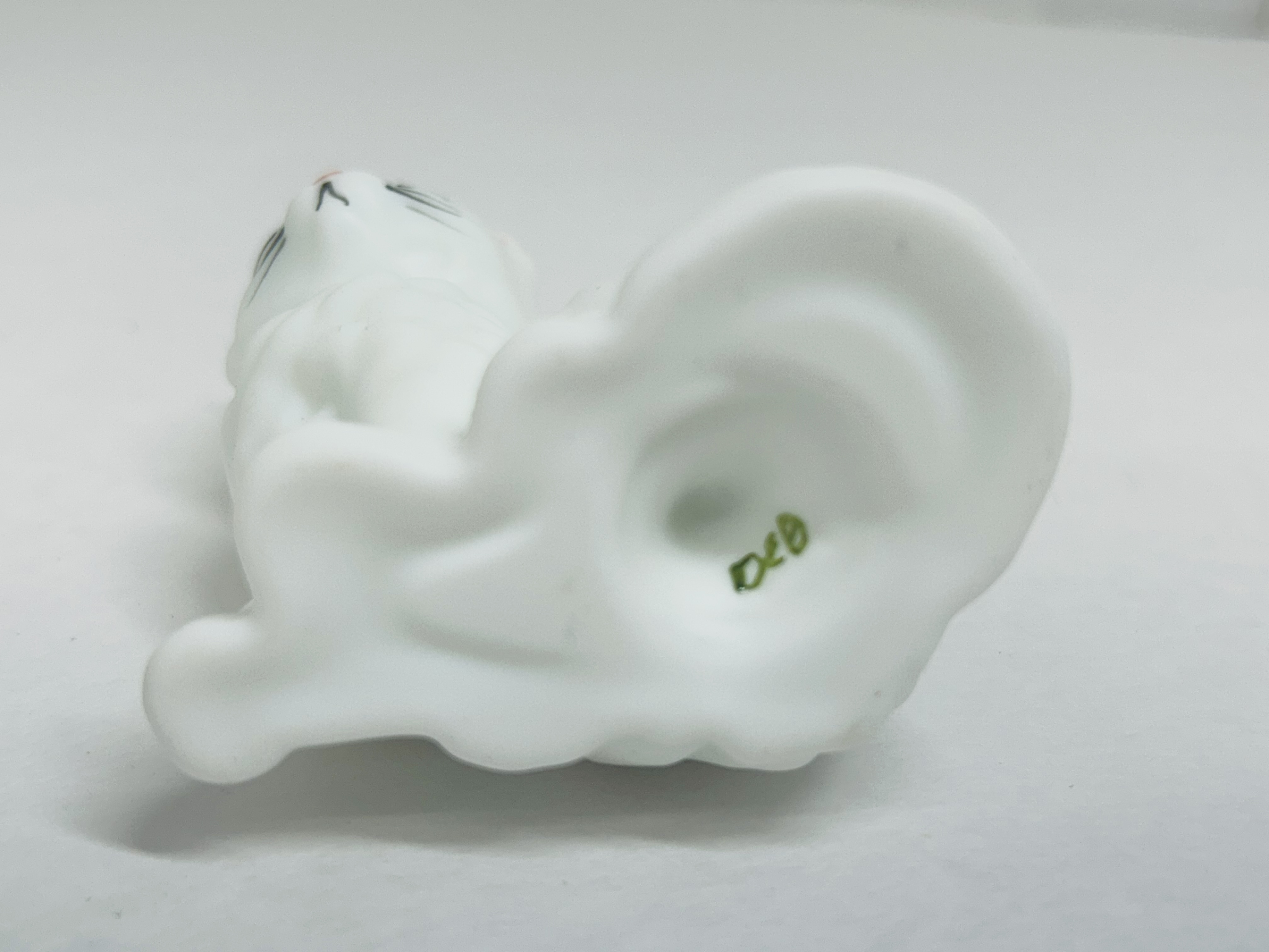 ATTRIBUTED TO MOSSER SATIN GLASS CAT