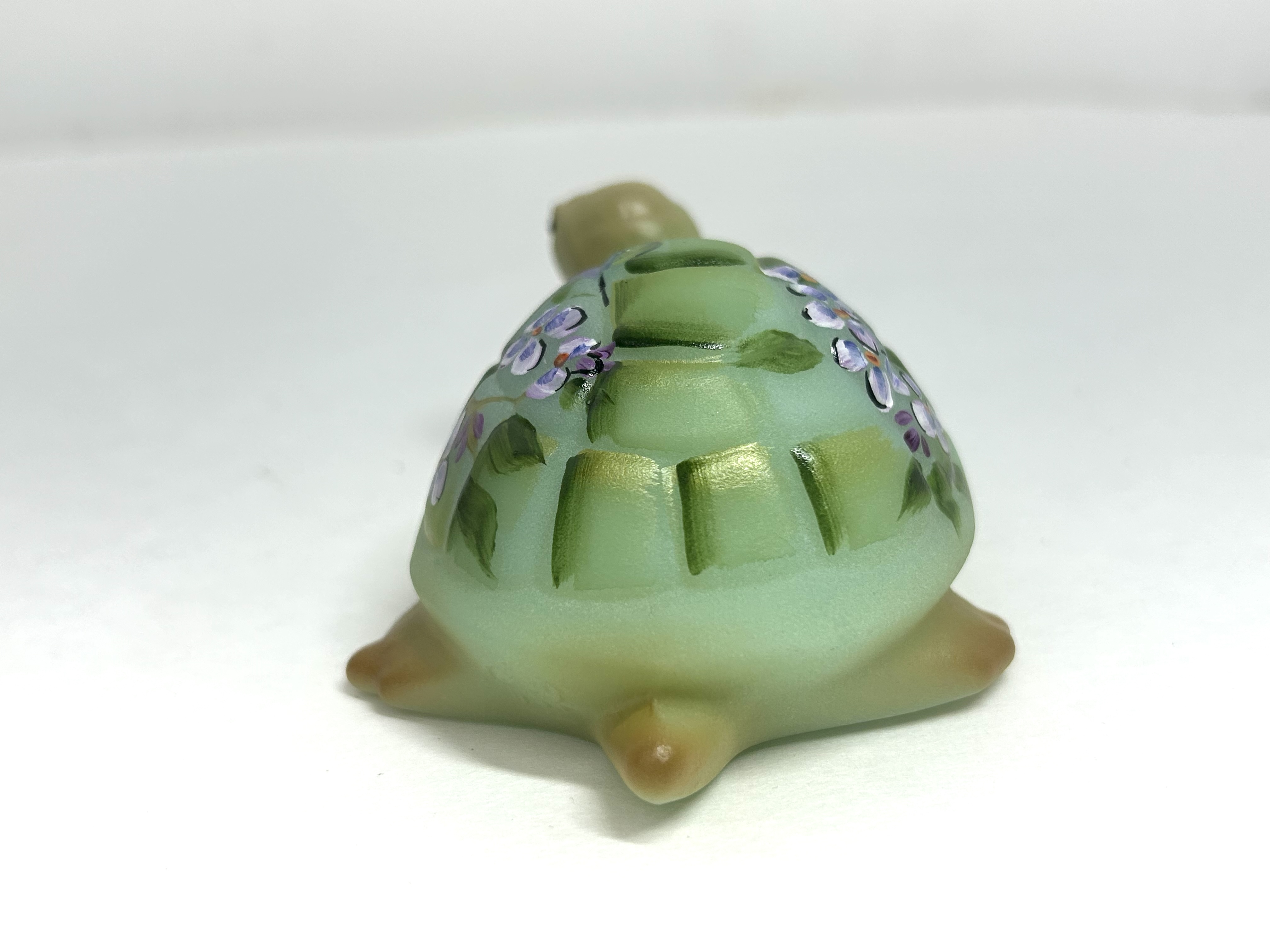FENTON PAINTED GLASS TURTLE, 2006