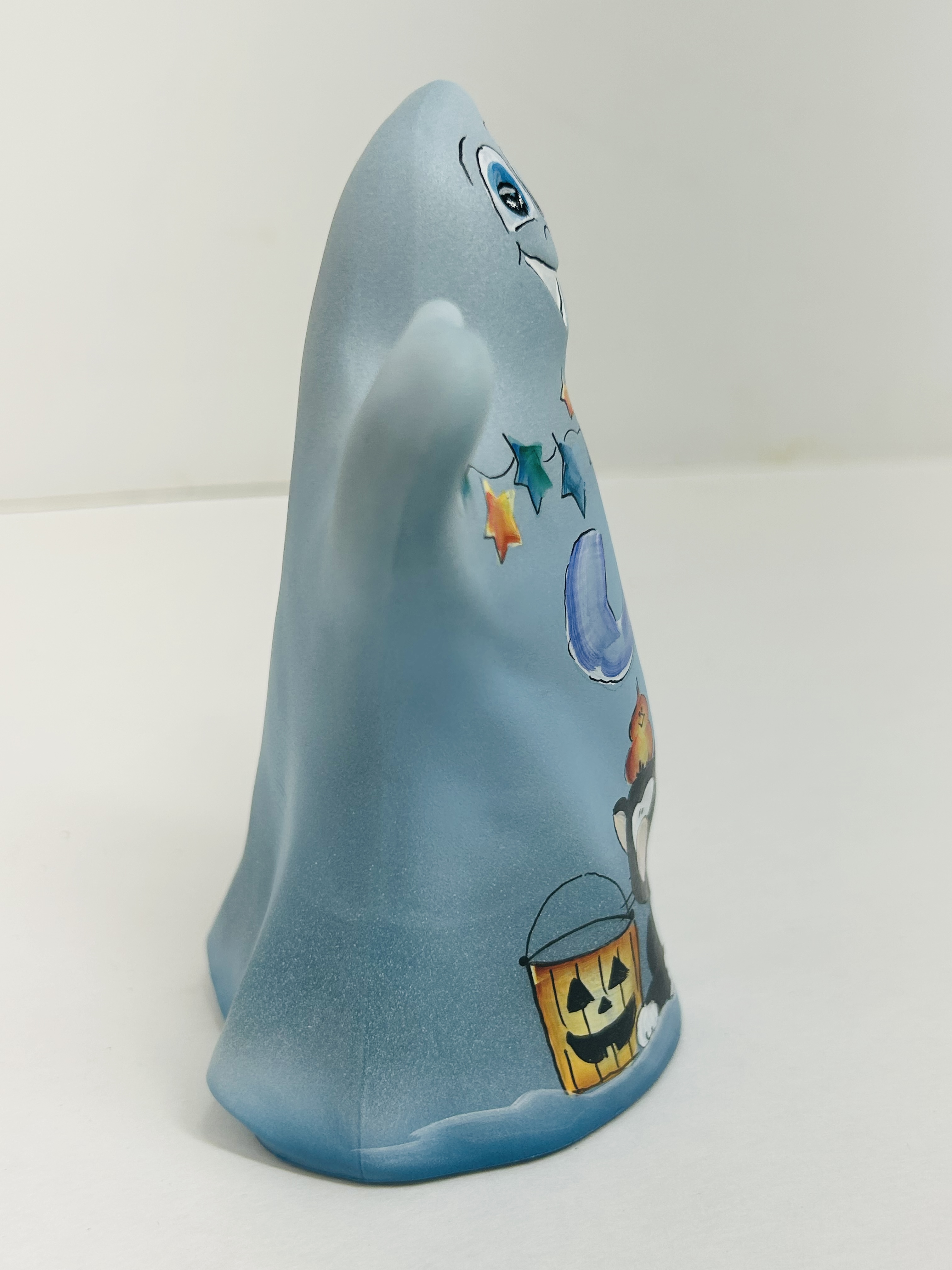 FENTON BLUE SATIN GHOST FIGURINE, 2023