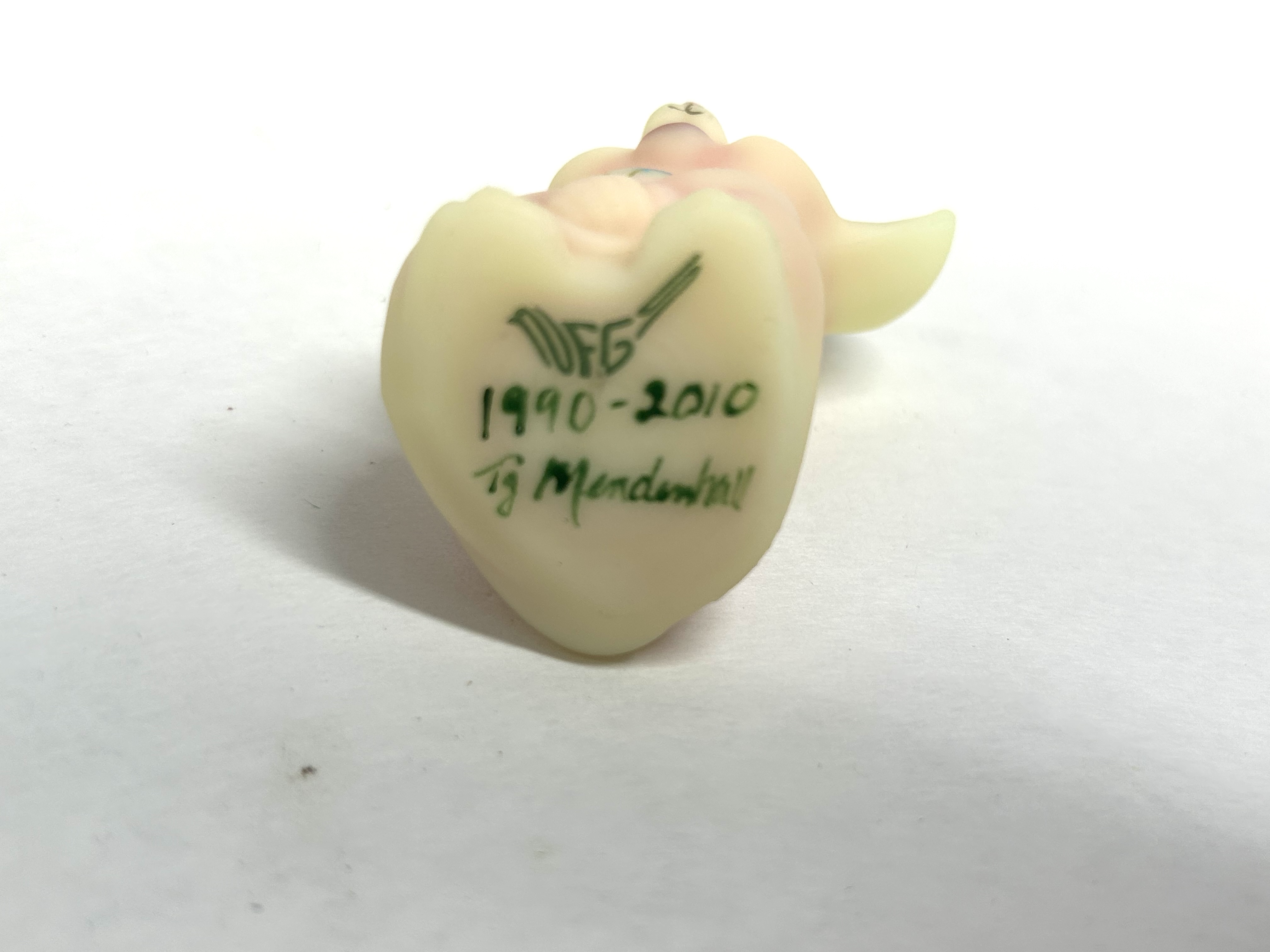FENTON CUSTARD GLASS MICE, 1990-2010