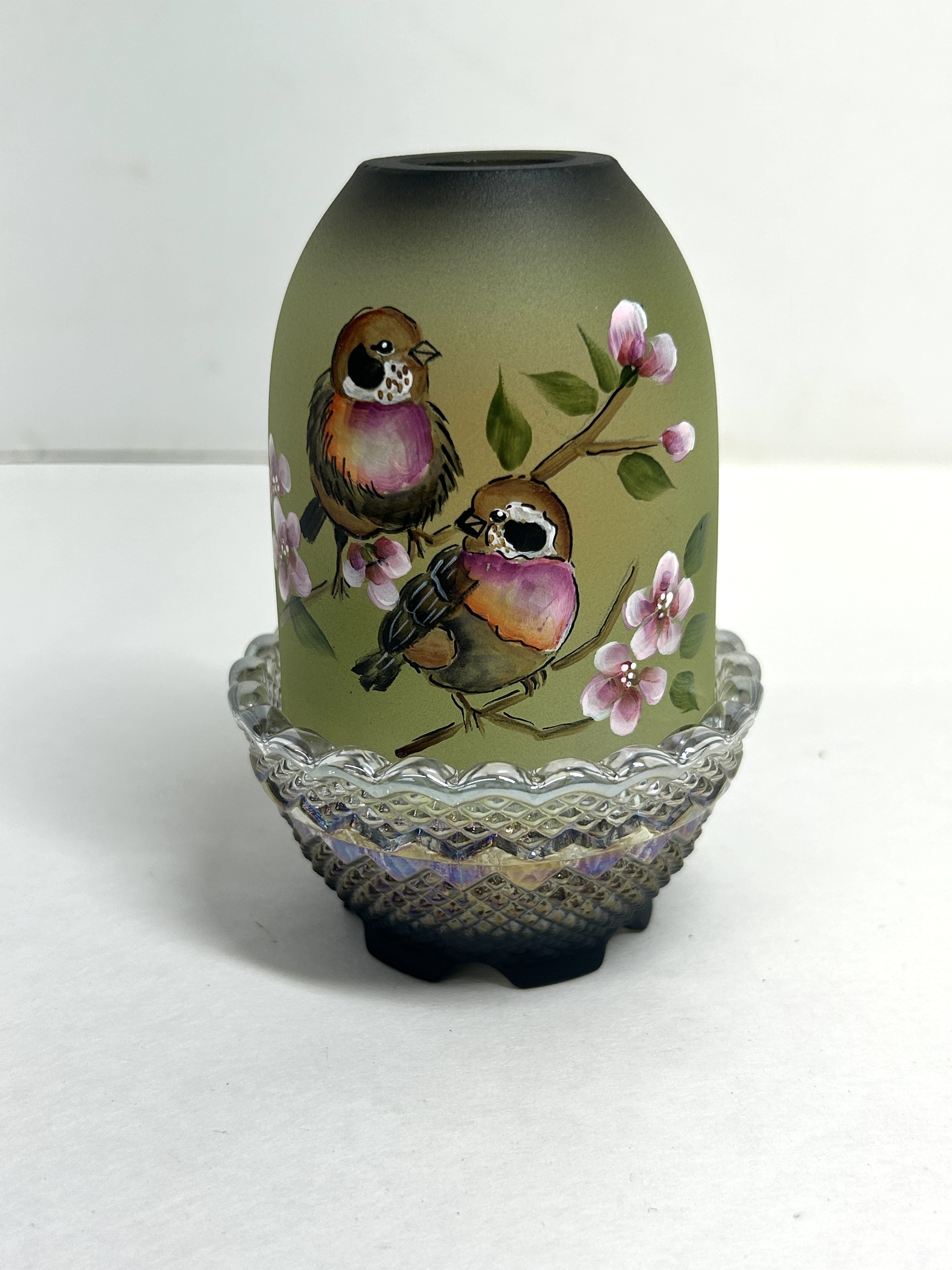 KIM BARLEY FENTON GLASS FAIRY LAMP, 2024
