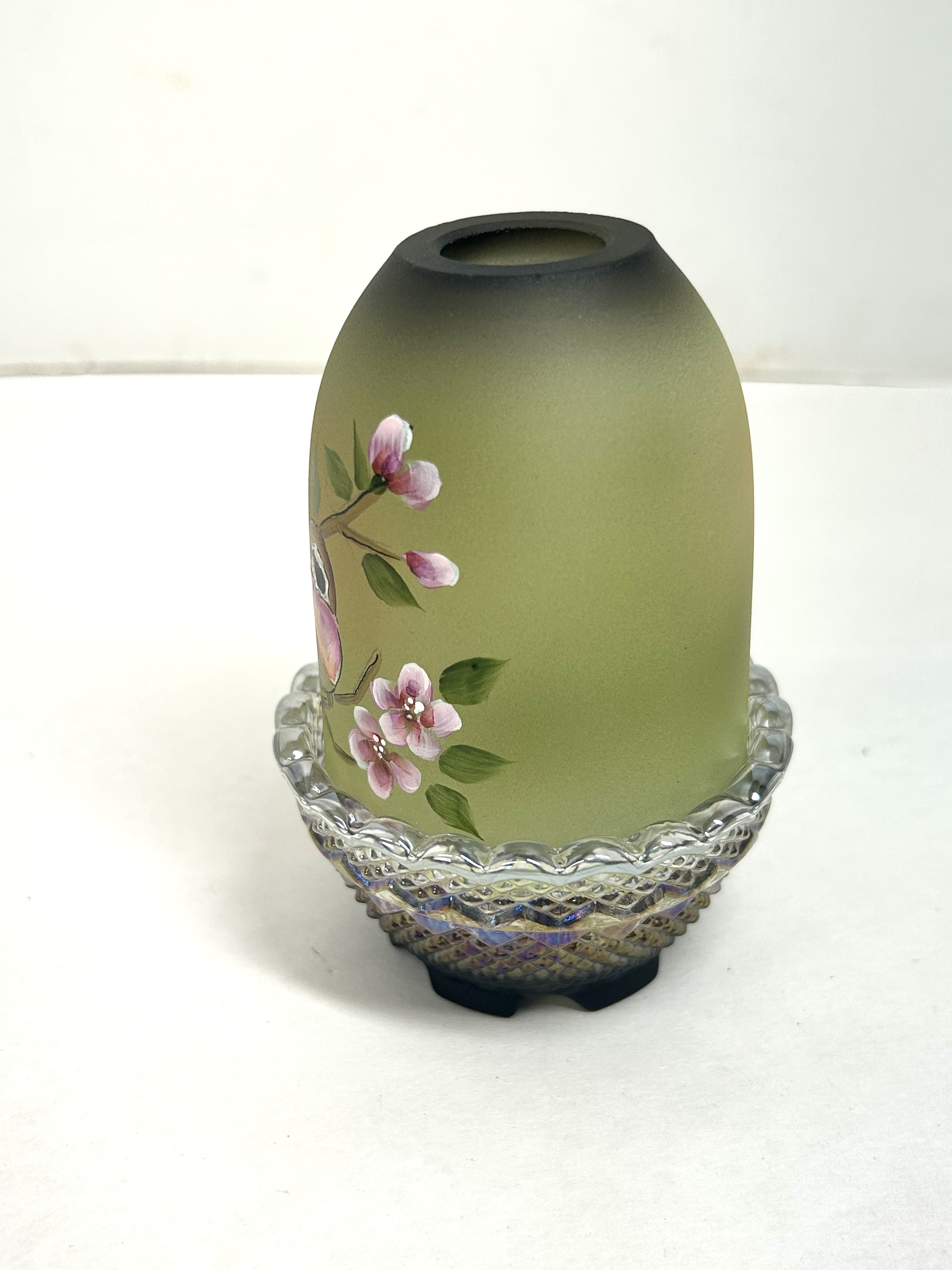 KIM BARLEY FENTON GLASS FAIRY LAMP, 2024