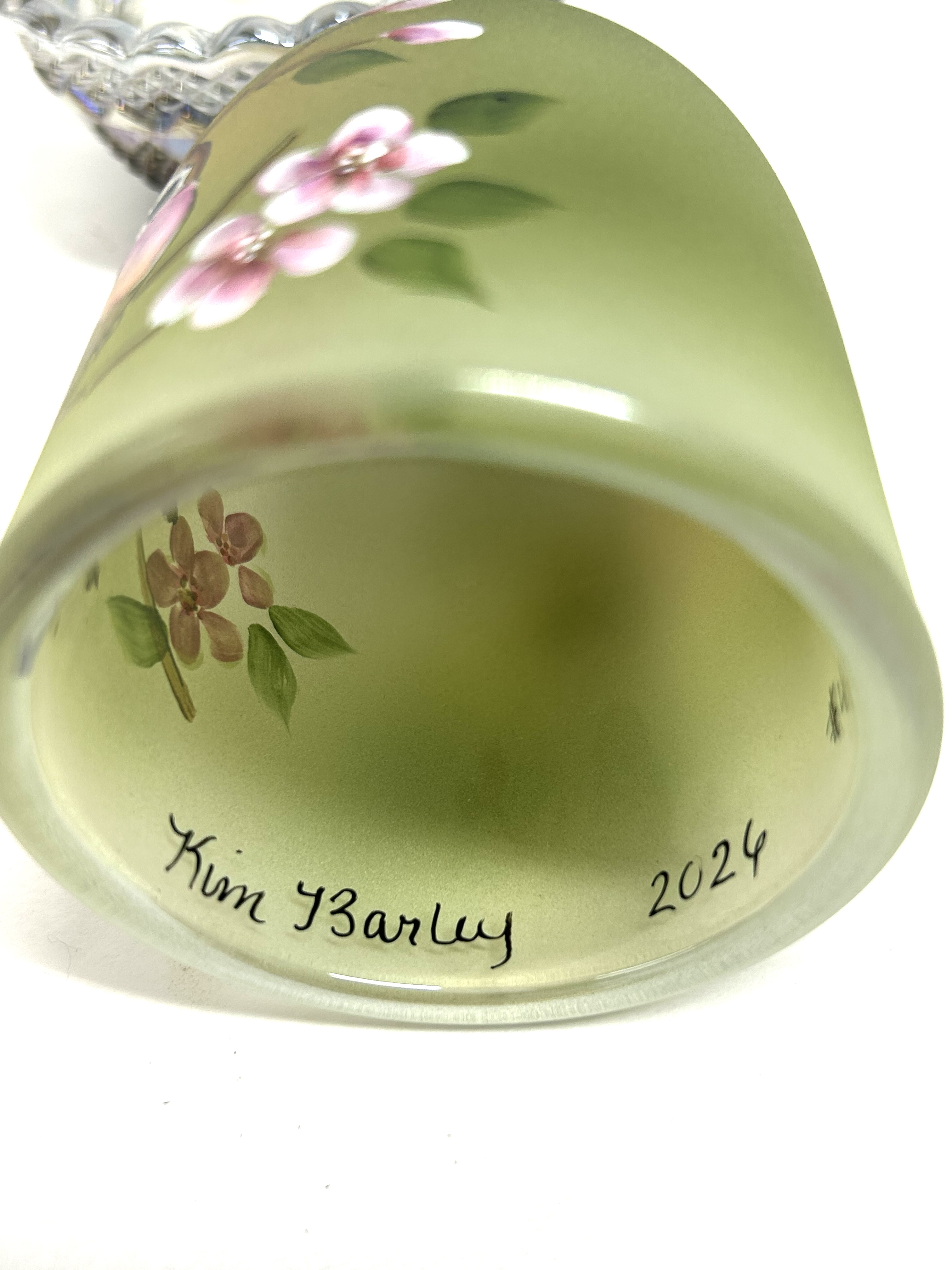 KIM BARLEY FENTON GLASS FAIRY LAMP, 2024