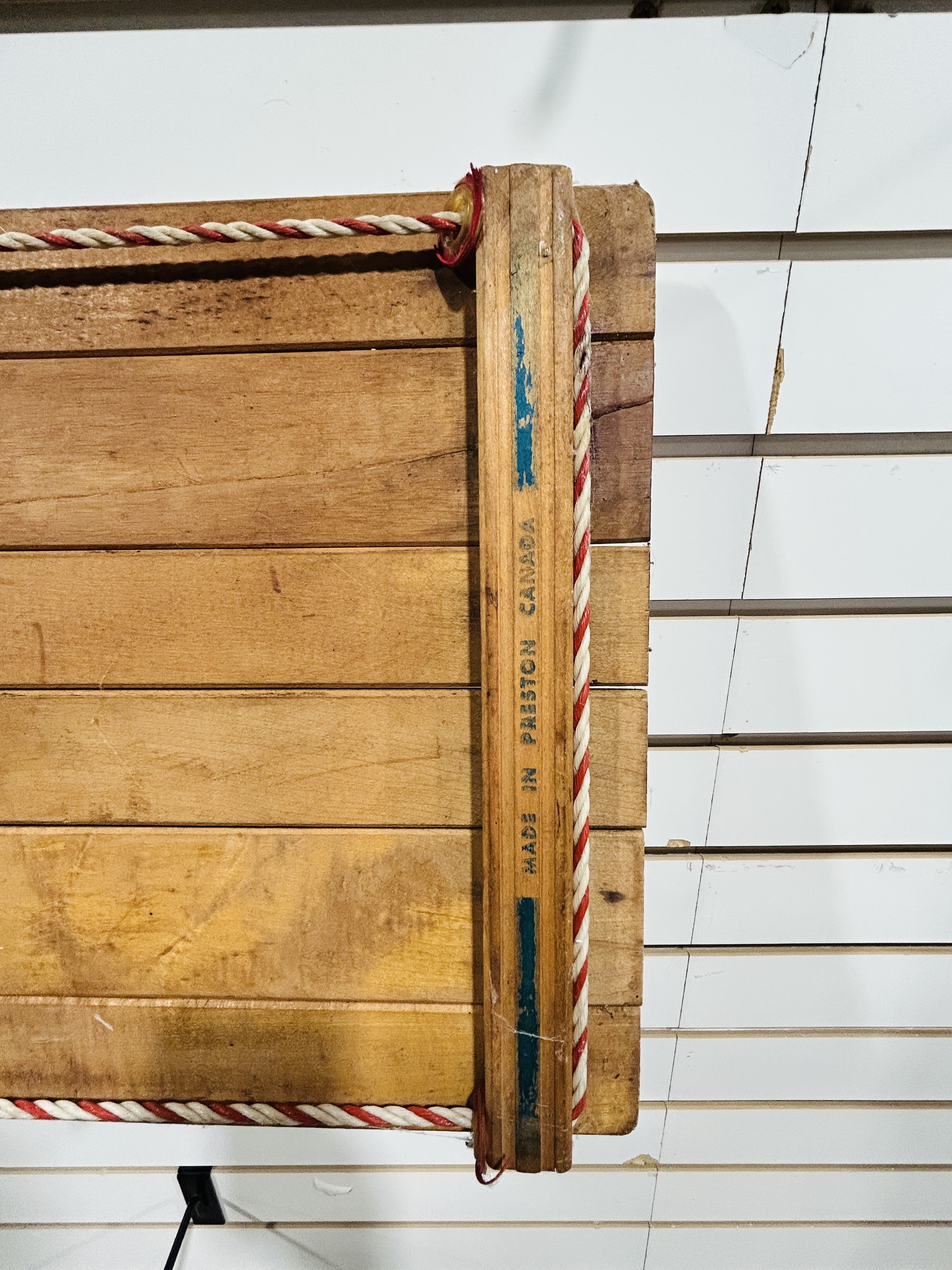 ESKIMO WOODEN TOBOGGAN, MID-CENTURY